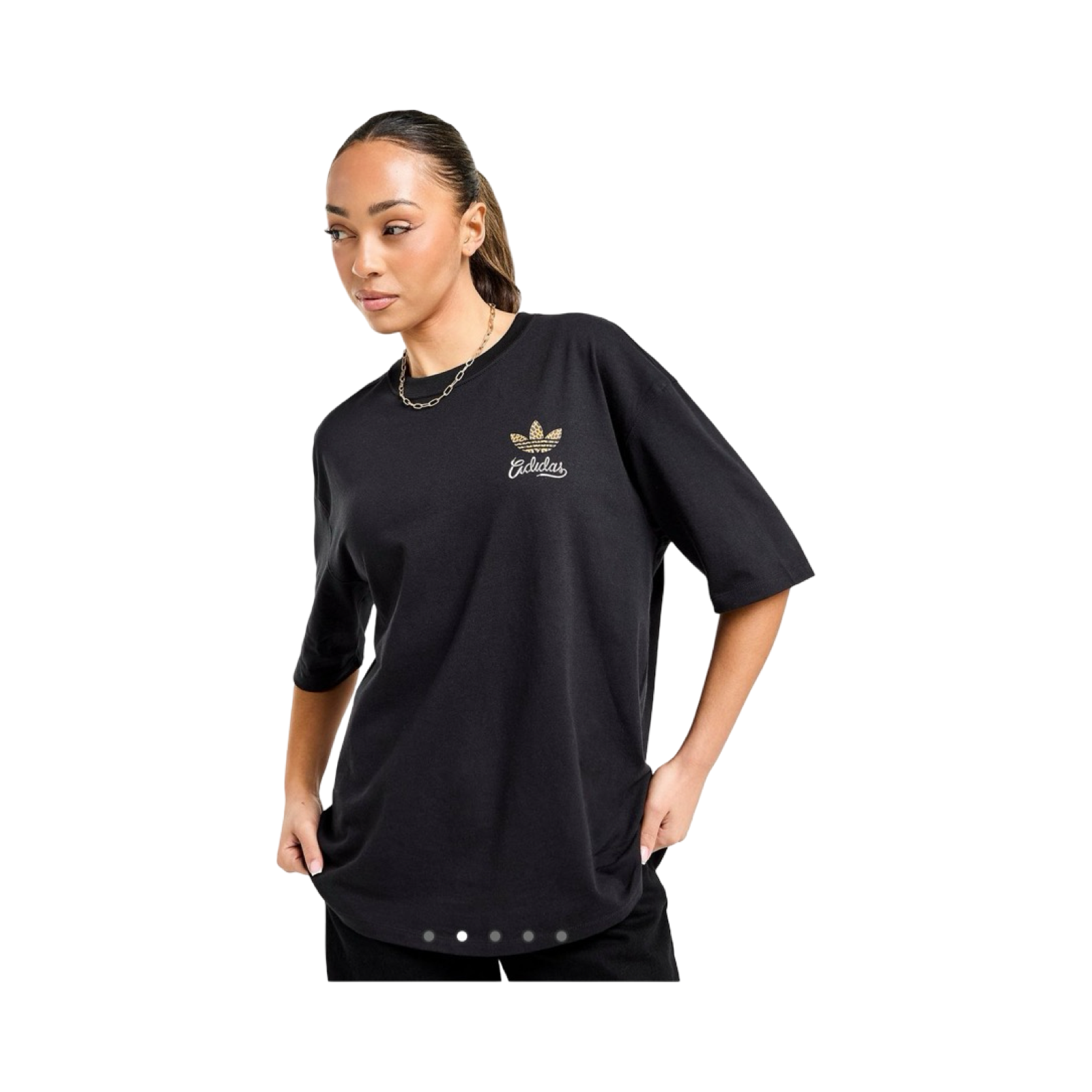 ADIDAS ORIGINALS LEOPARD PRINT SAMBA BOYFRIEND T-SHIRT