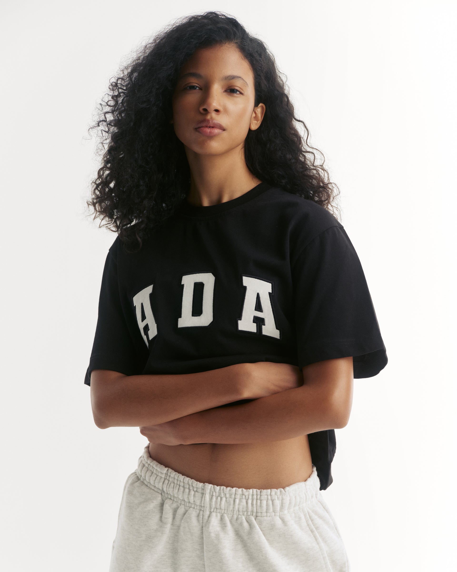 Ada Short Sleeve Oversized T-Shirt - Black/White
