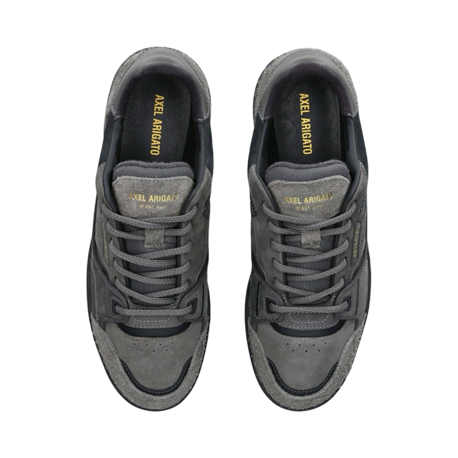 AXEL ARIGATO CLAY LEATHER AND SUEDE TRAINERS