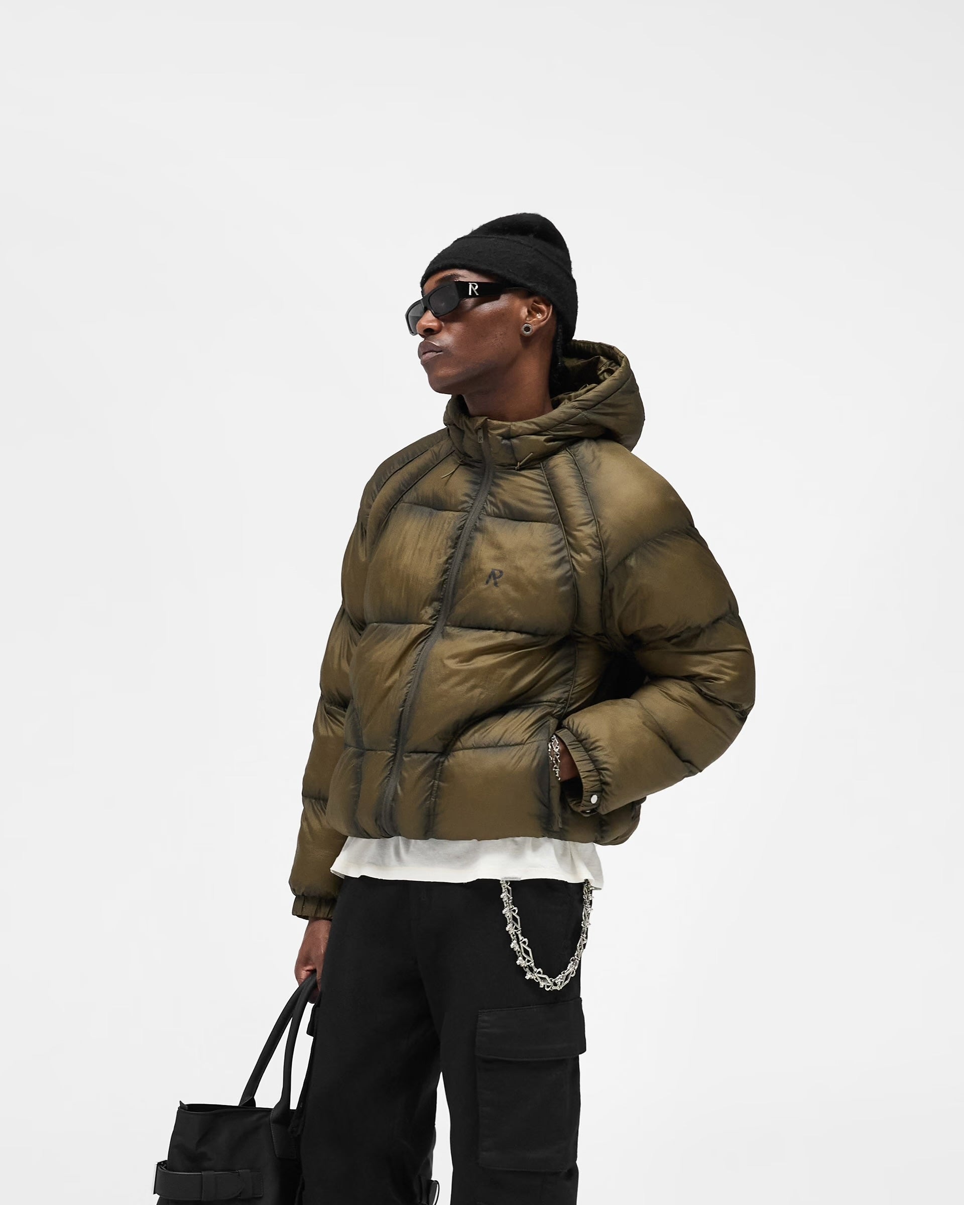 REPRESENT TRANSLUCENT HOODED PUFFER