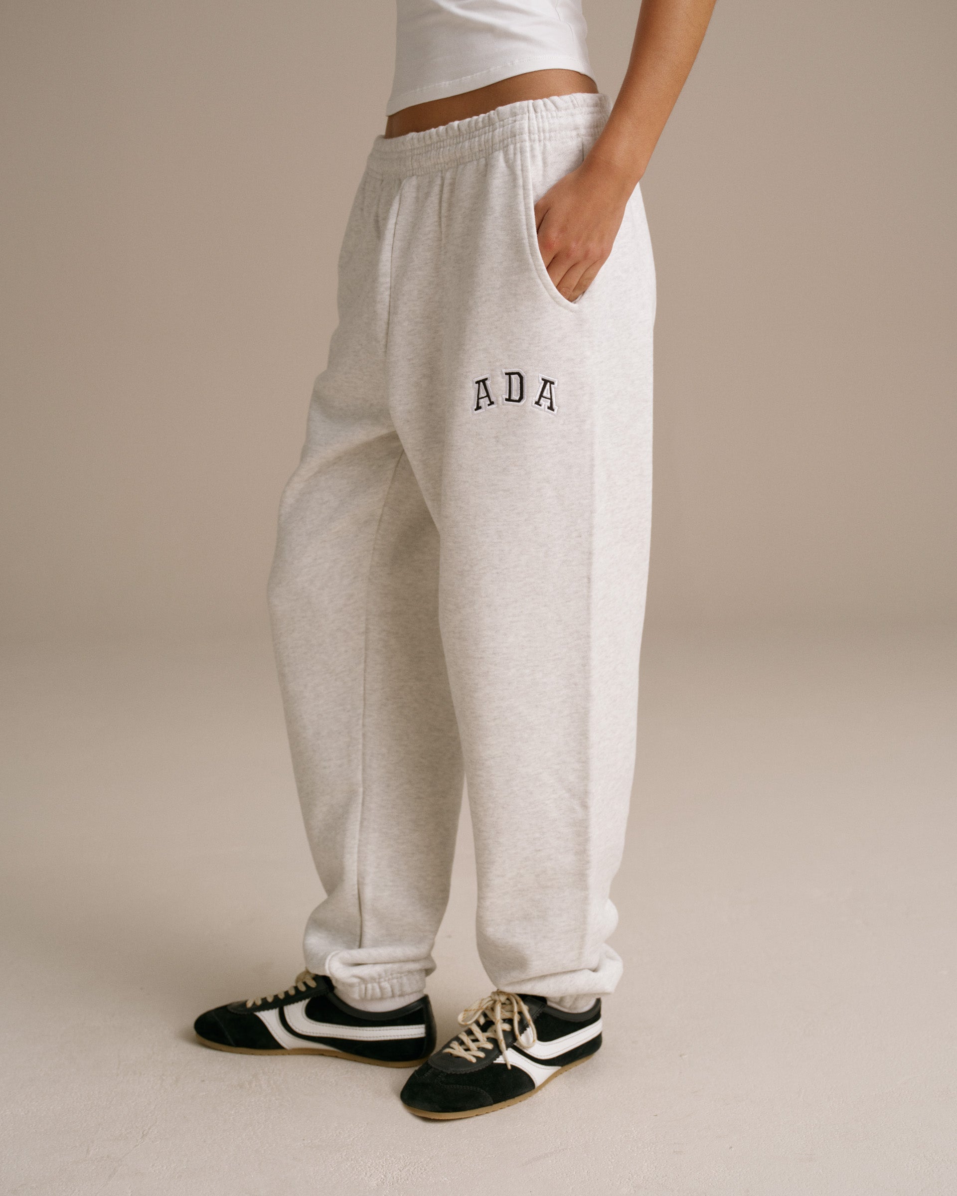 Adanola Ada Sweatpants - Light Grey Melange