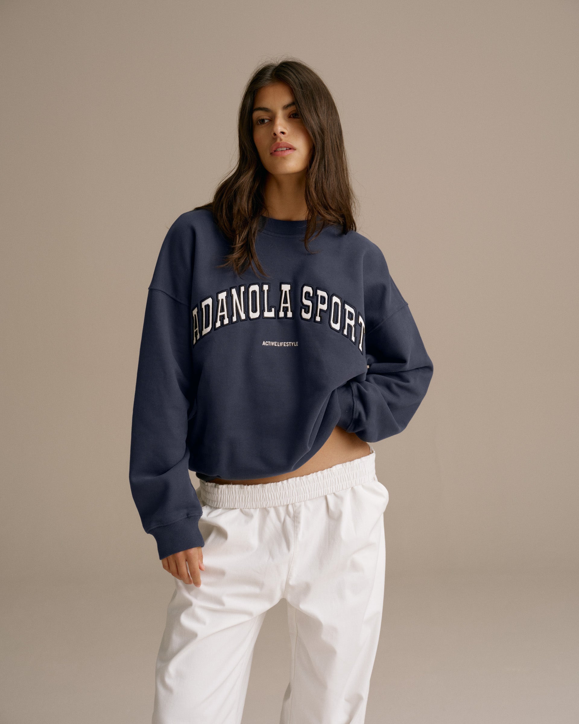 Adanola AS Oversized Sweatshirt - Washed Midnight Blue
