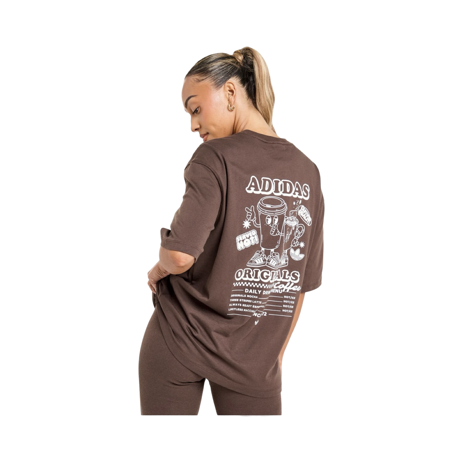 ADIDAS ORIGINALS COFFEE CLUB T-SHIRT - BROWN