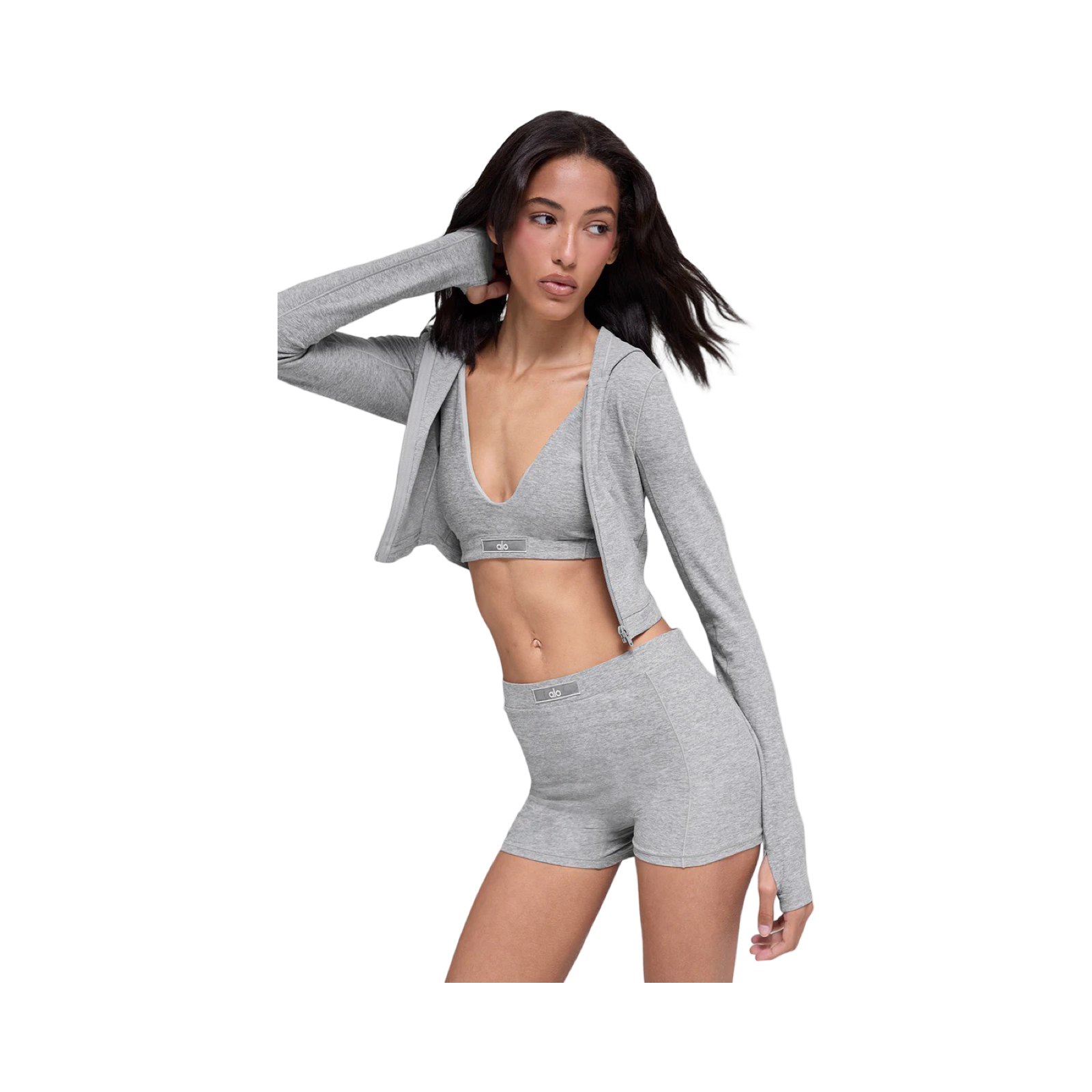 ALOSOFT SINCERE FITTED JACKET HEATHER GREY