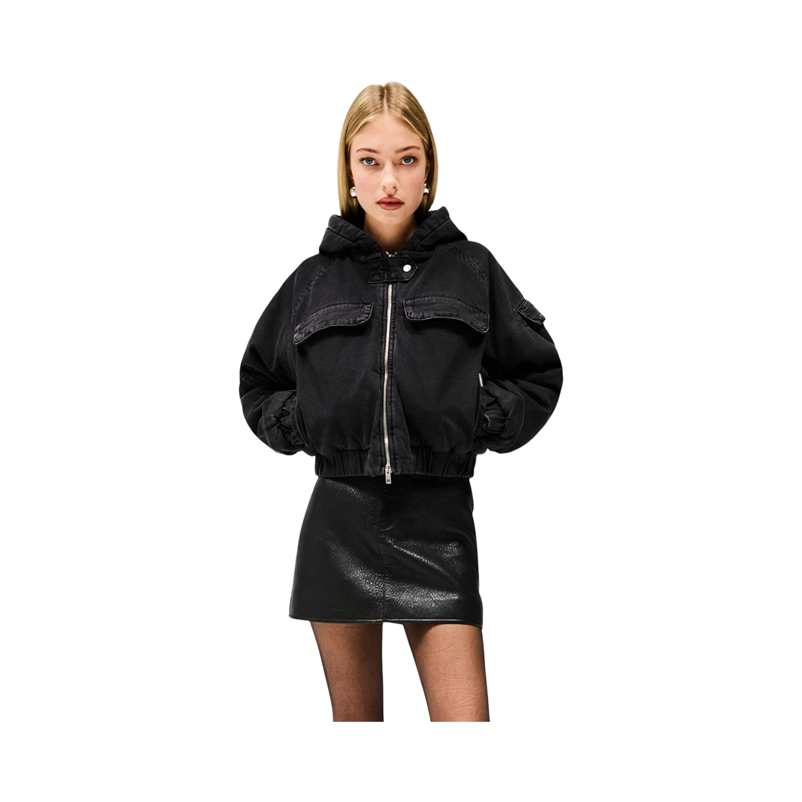 REPRESENT CRASH CROPPED DENIM JACKET