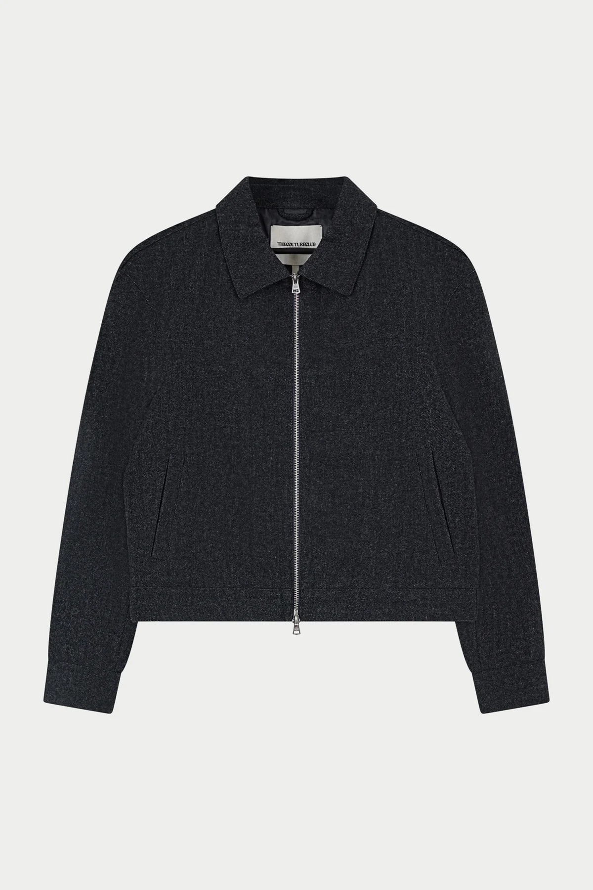 THE COUTURE CLUB TAILORED HERRINGBONE JACKET - CHARCOAL