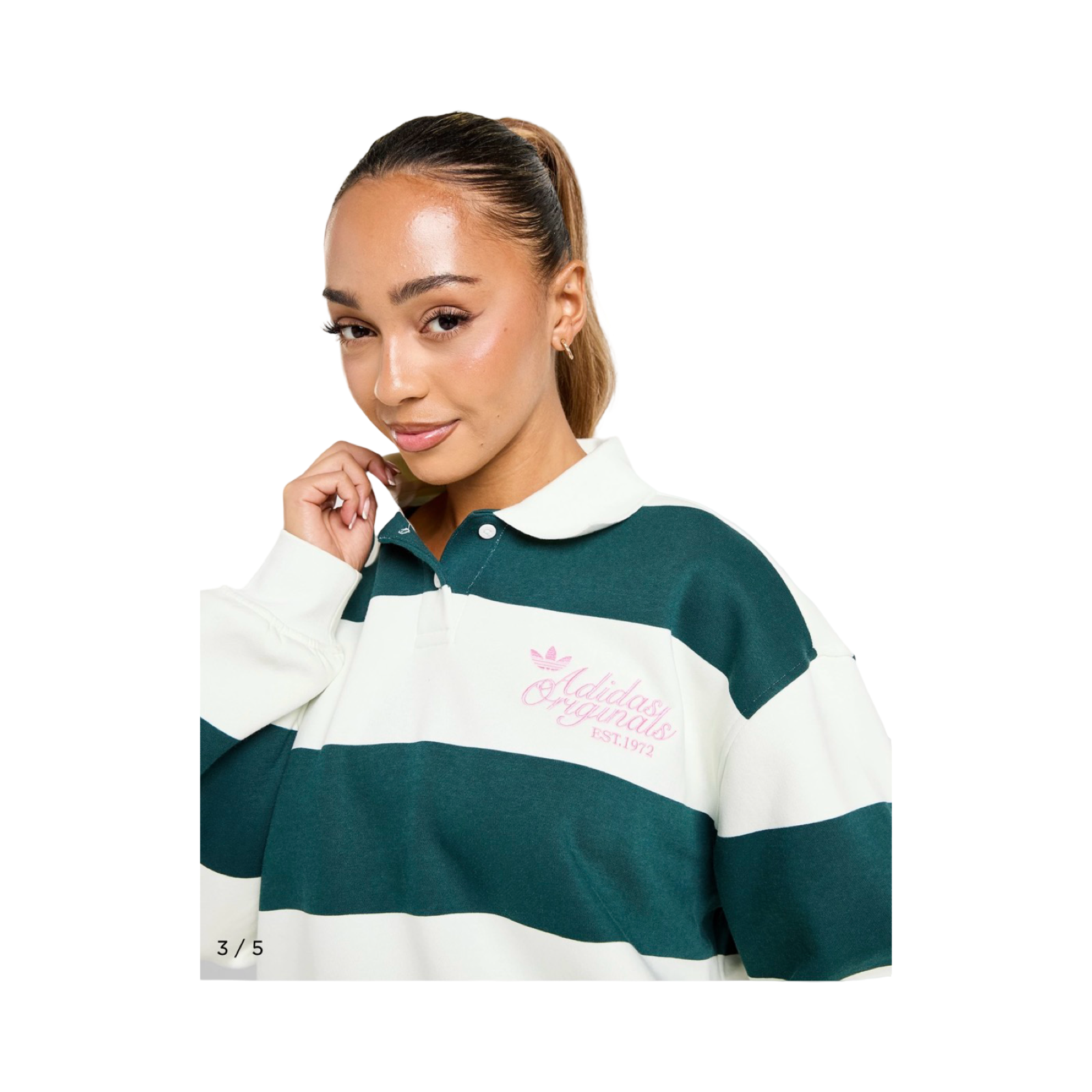 ADIDAS ORIGINALS STRIPE RUGBY SWEATSHIRT