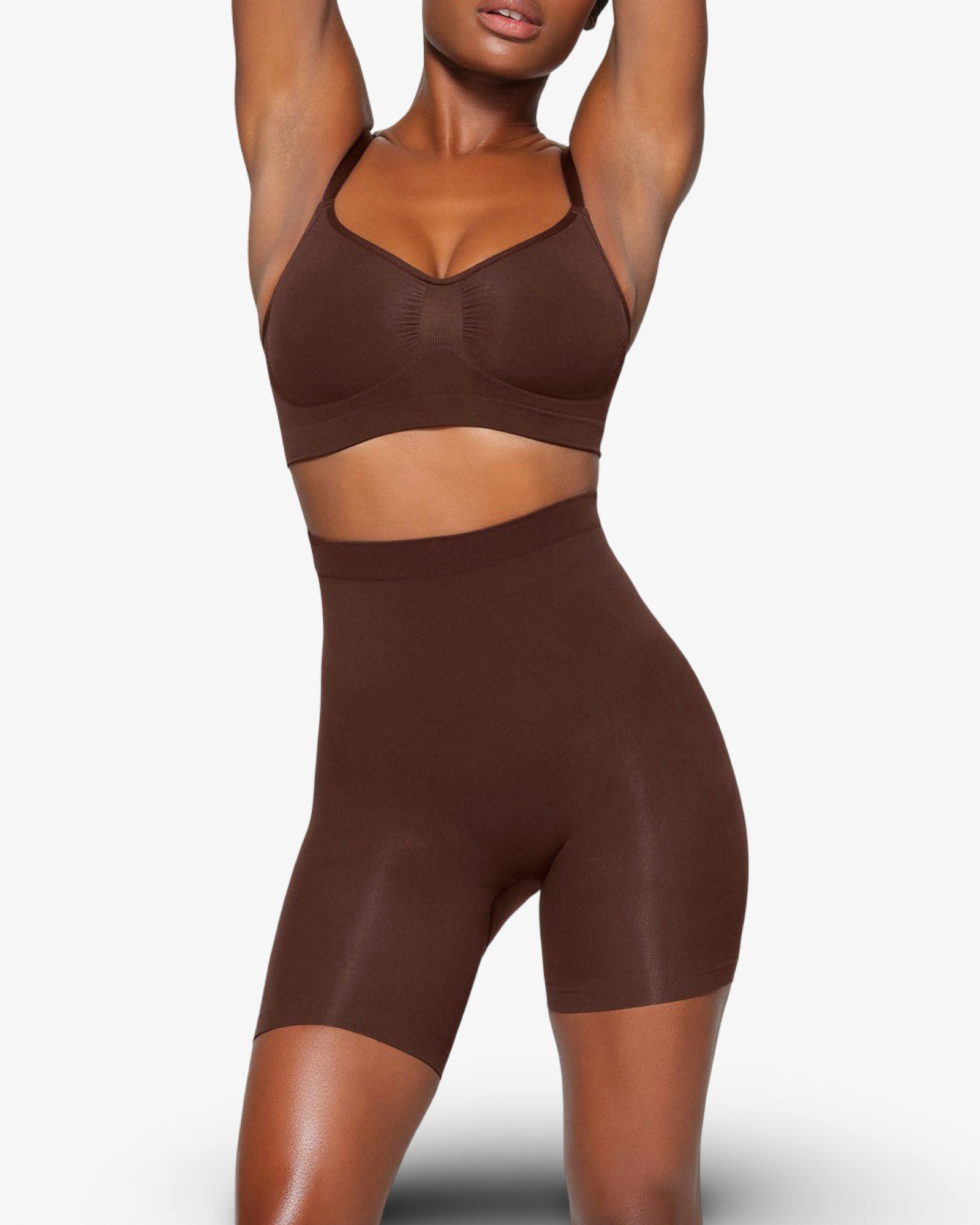SKIMS SEAMLESS SCULPT MID-THIGH SHORT - COCOA
