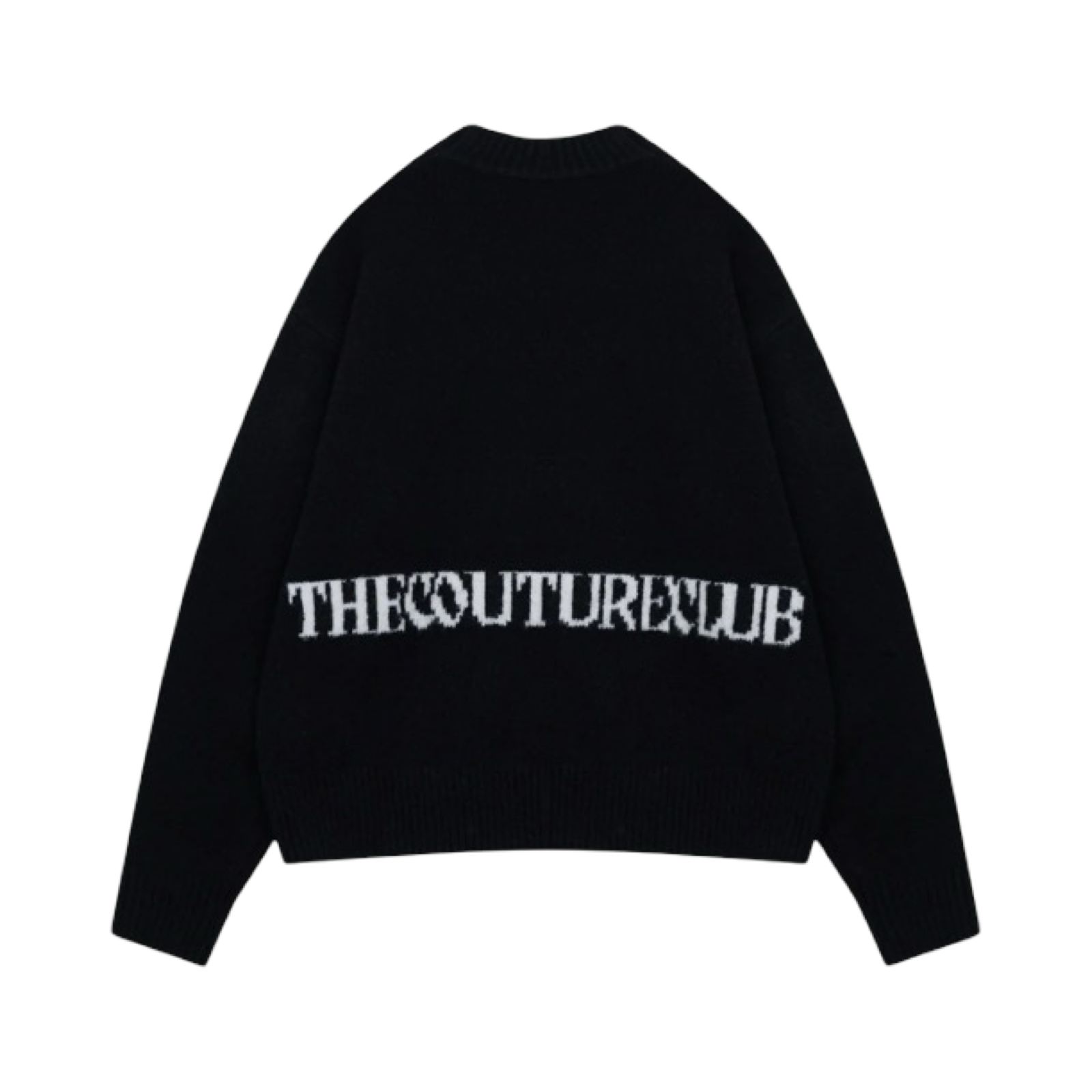 THE COUTURE CLUB BRUSHED KNIT JUMPER BLACK