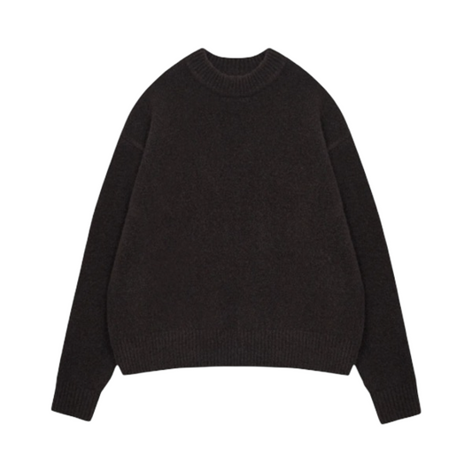 COUTURE CLUB BRUSHED KNIT JUMPER BROWN