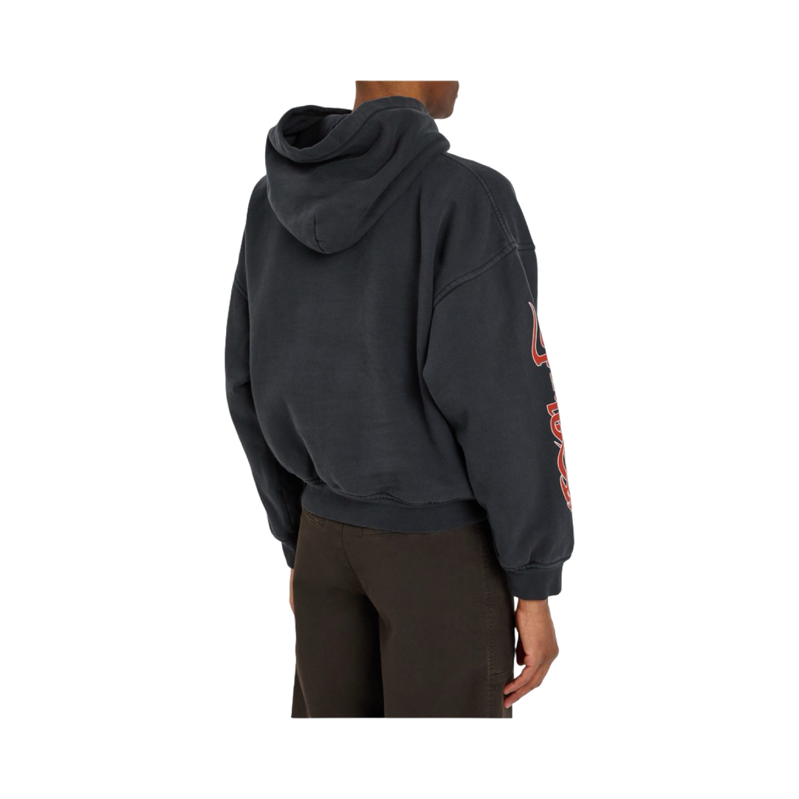 RHUDE BOYS STALLION LOGO-PRINT HOODED COTTON SWEATSHIRT