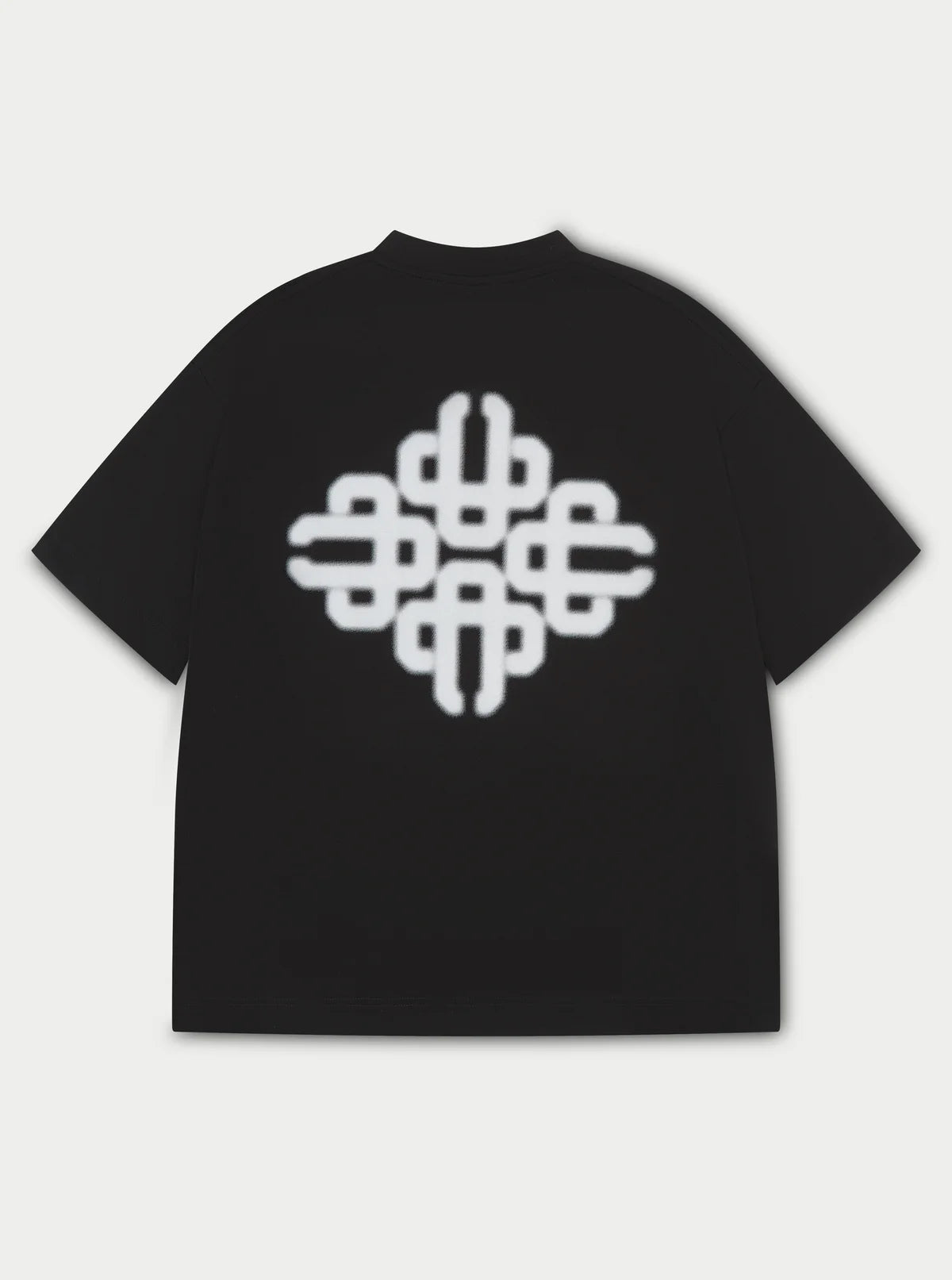 THE COUTURE CLUB BLURRED GRAPHIC EMBLEM T-SHIRT - BLACK