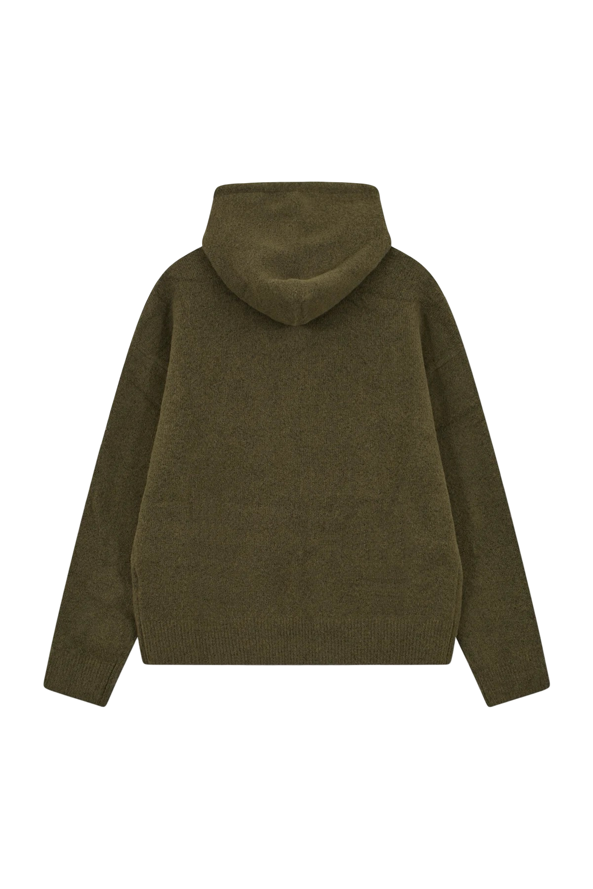 THE COUTURE CLUB MONOGRAM FLUFFY KNIT ZIP HOODIE