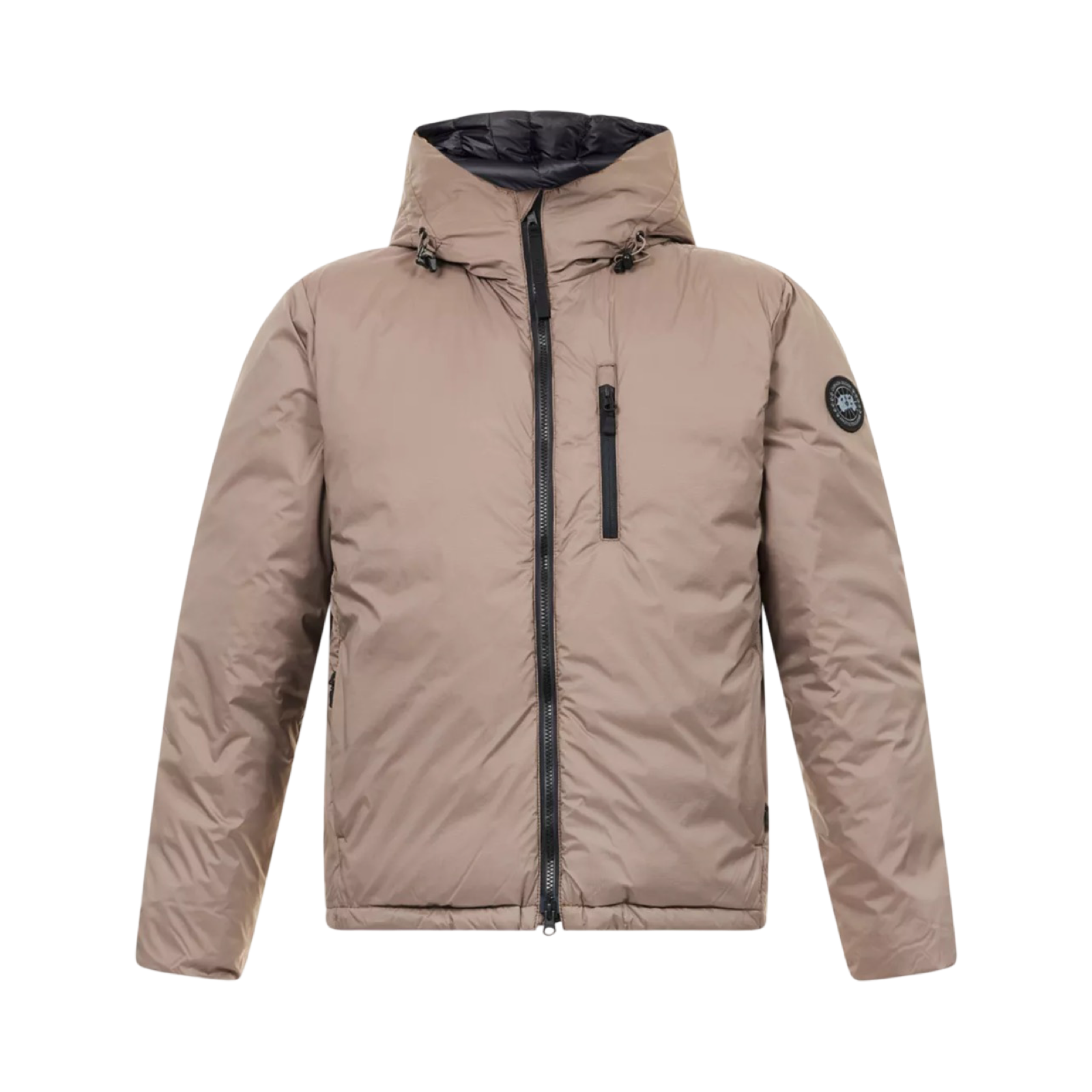 CANADA GOOSE LODGE REGULAR-FIT SHELL-DOWN HOODY TAUPE GREY