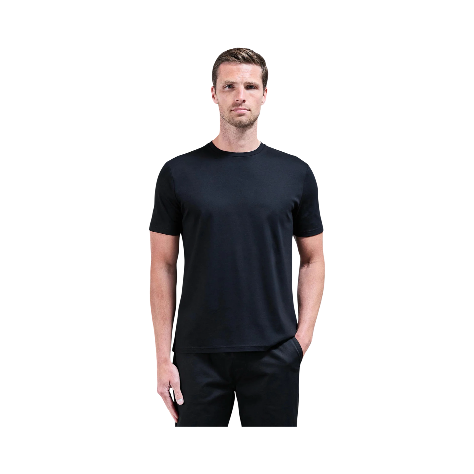 ARNE MERCERISED T-SHIRT BLACK