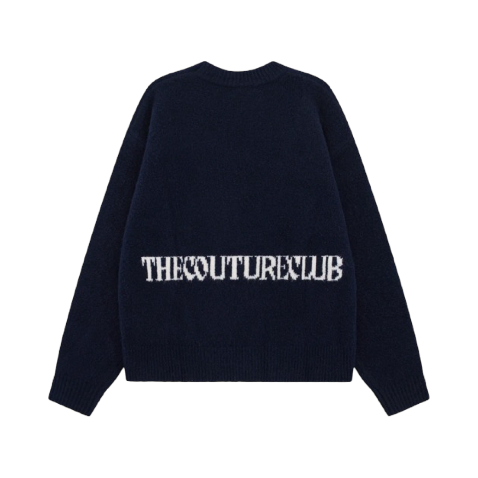THE COUTURE CLUB COPYRIGHT BRUSHED KNIT JUMPER NAVY