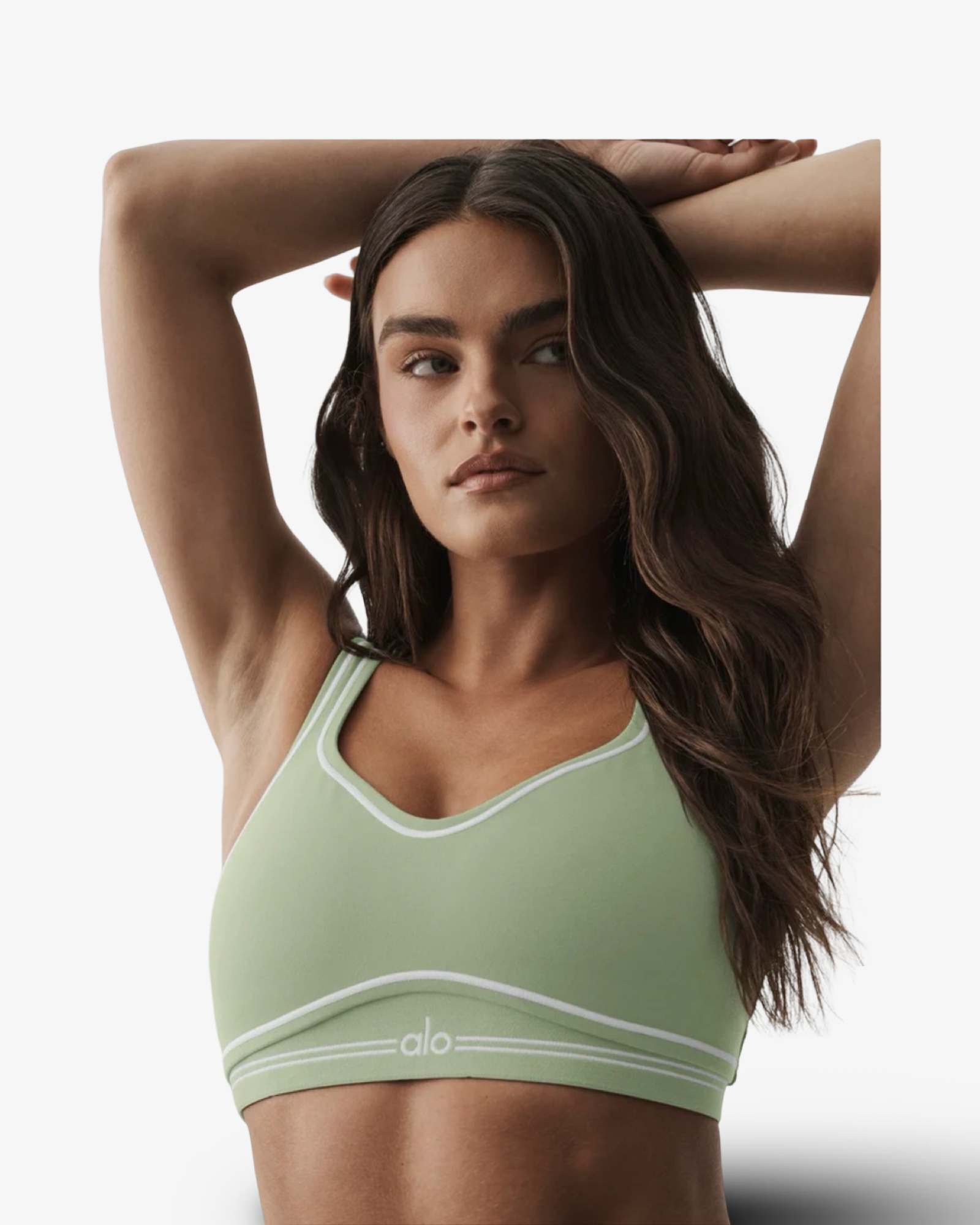 ALO AIRBRUSH HEART THROB BRA DUNE GRASS