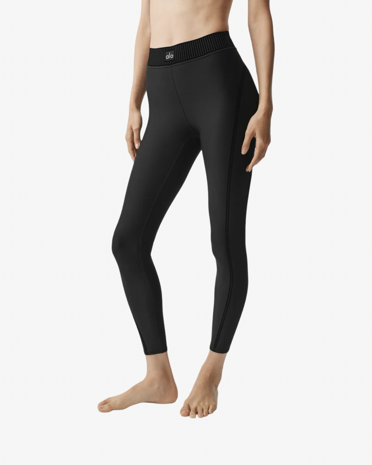 ALO AIRLIFT HIGH WAIST LEGGINGS & BRA SET IN BLACK