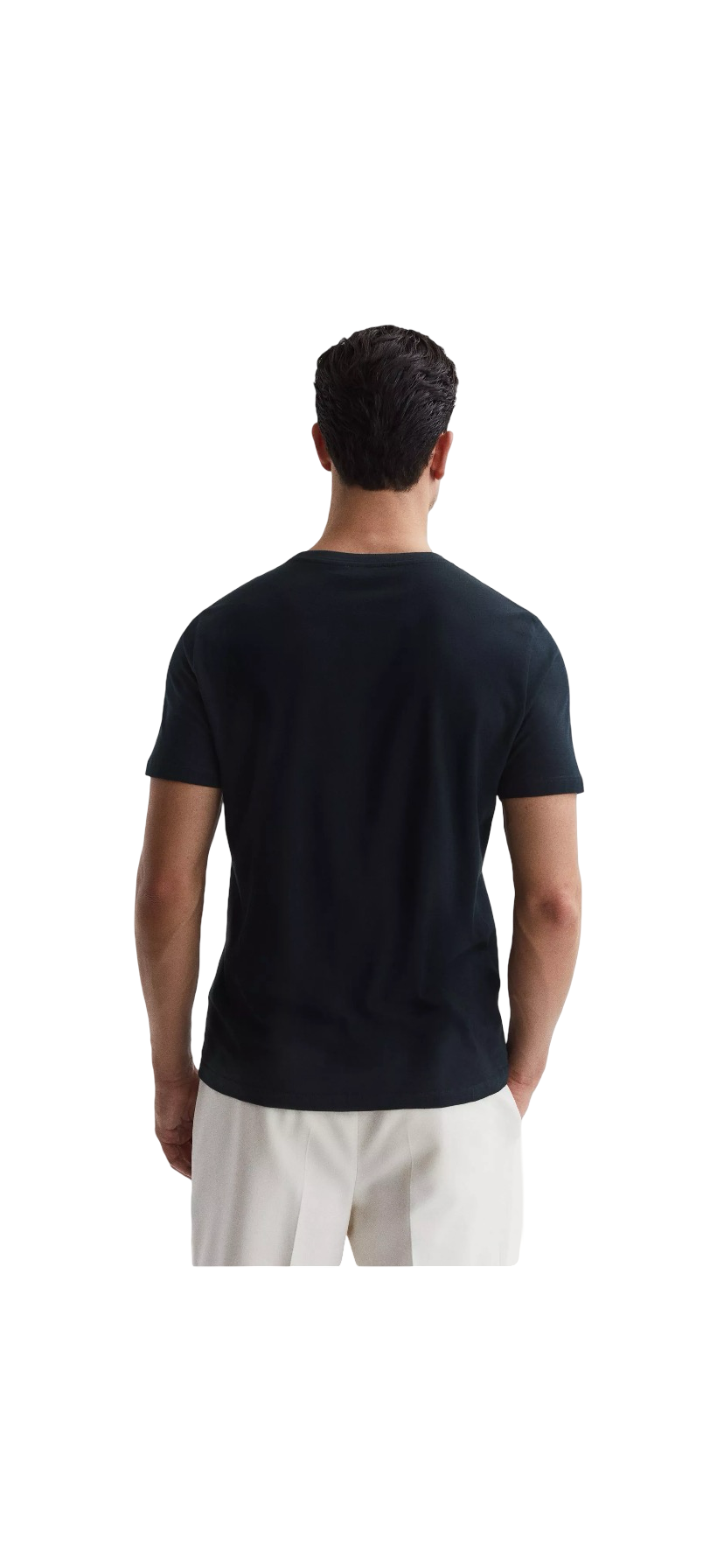 REISS BLESS COTTON CREW NECK T-SHIRT NAVY