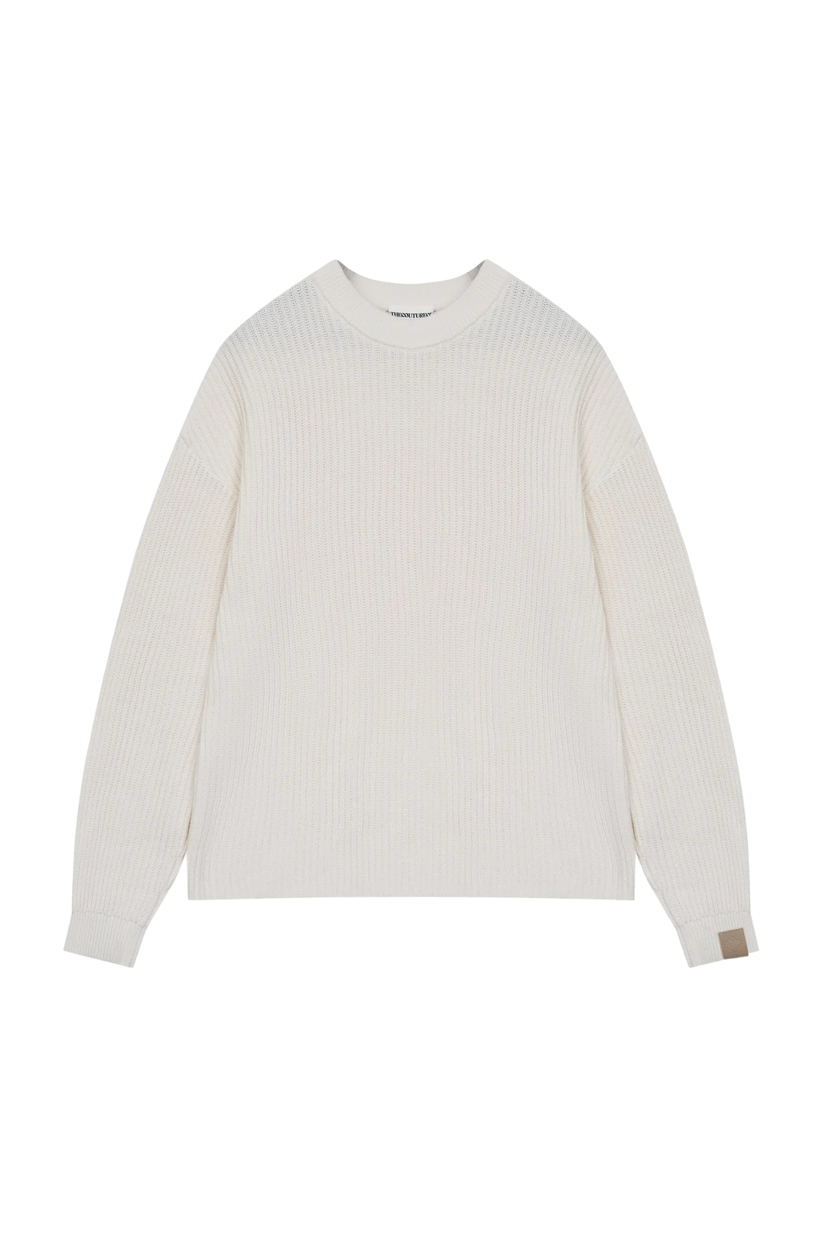 THE COUTURE CLUB HEAVY WASHED RIBBED KNIT CREWNECK