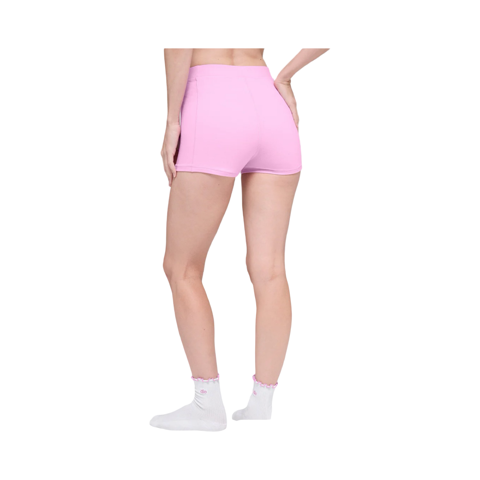 ALO SINCERE MICRO SHORT IN CANDY HEART PINK