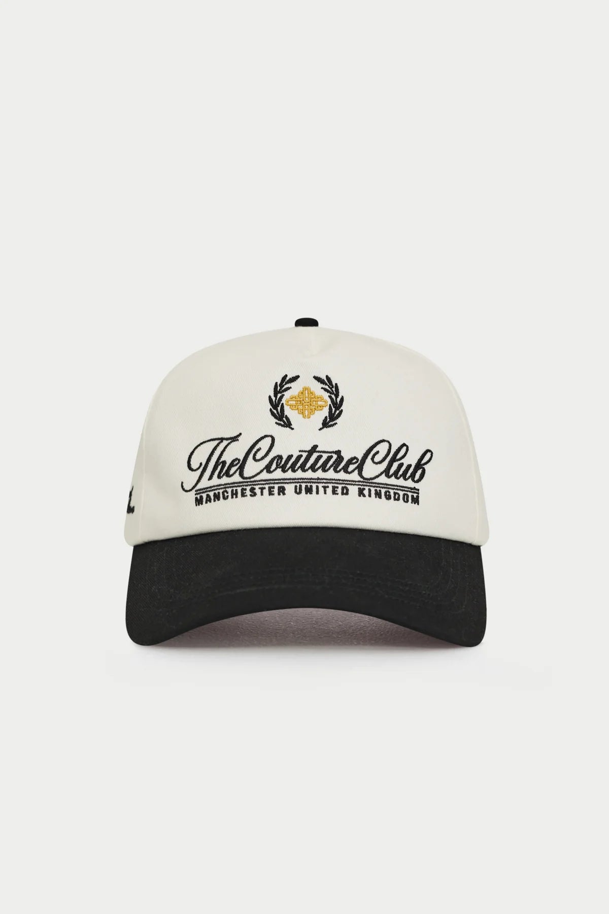 THE COUTURE CLUB LAUREL EMBROIDERY CAP - BLACK