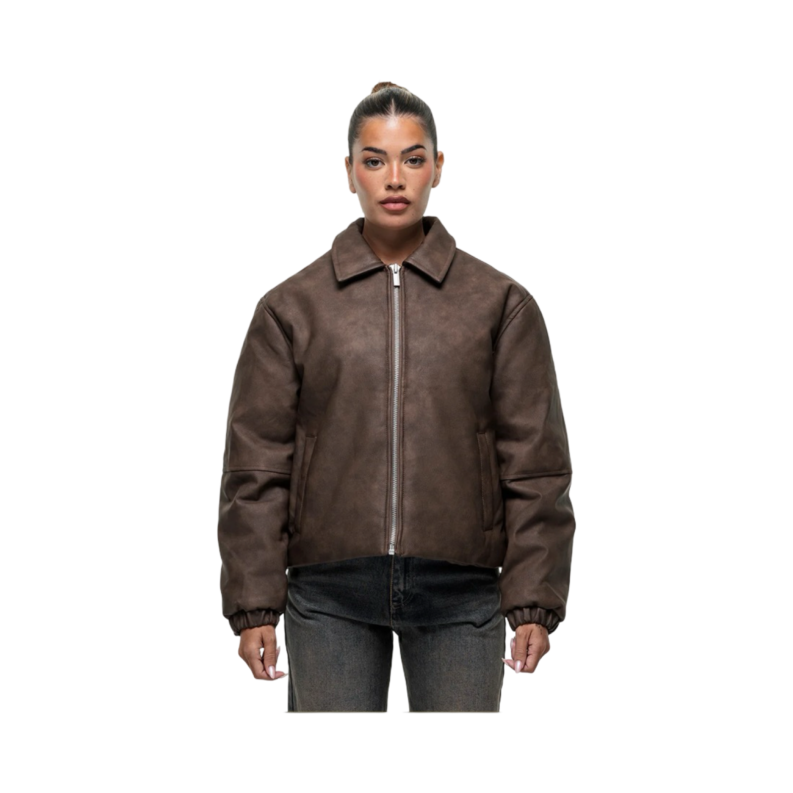 GFN VINTAGE BROWN LEATHER COACH JACKET