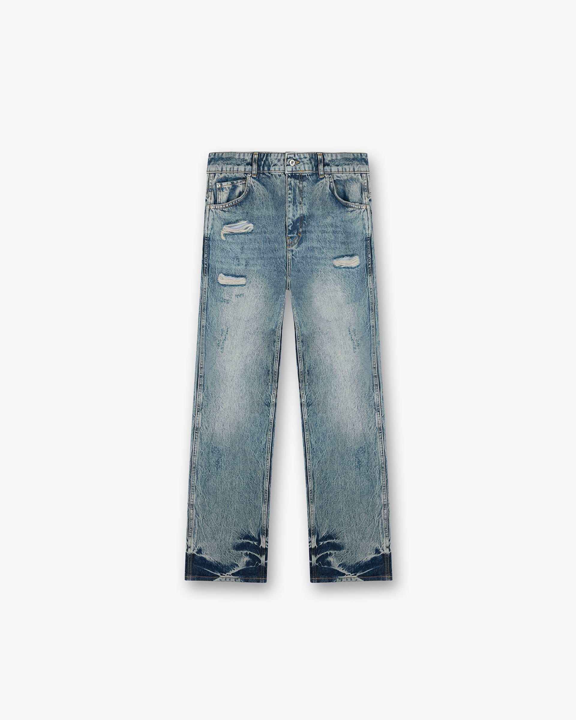 REPRESENT R3 DISTRESSED BAGGY DENIM - BLUE CREAM