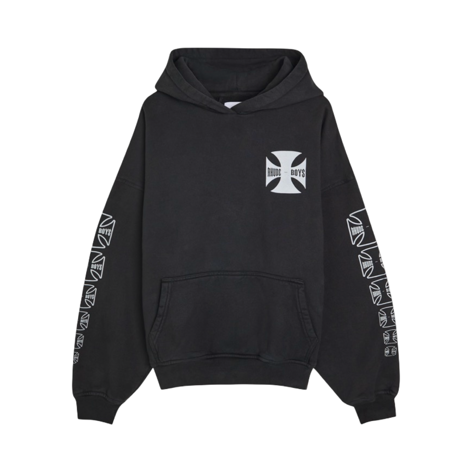 RHUDE BOYS HOODED COTTON SWEATSHIRT
