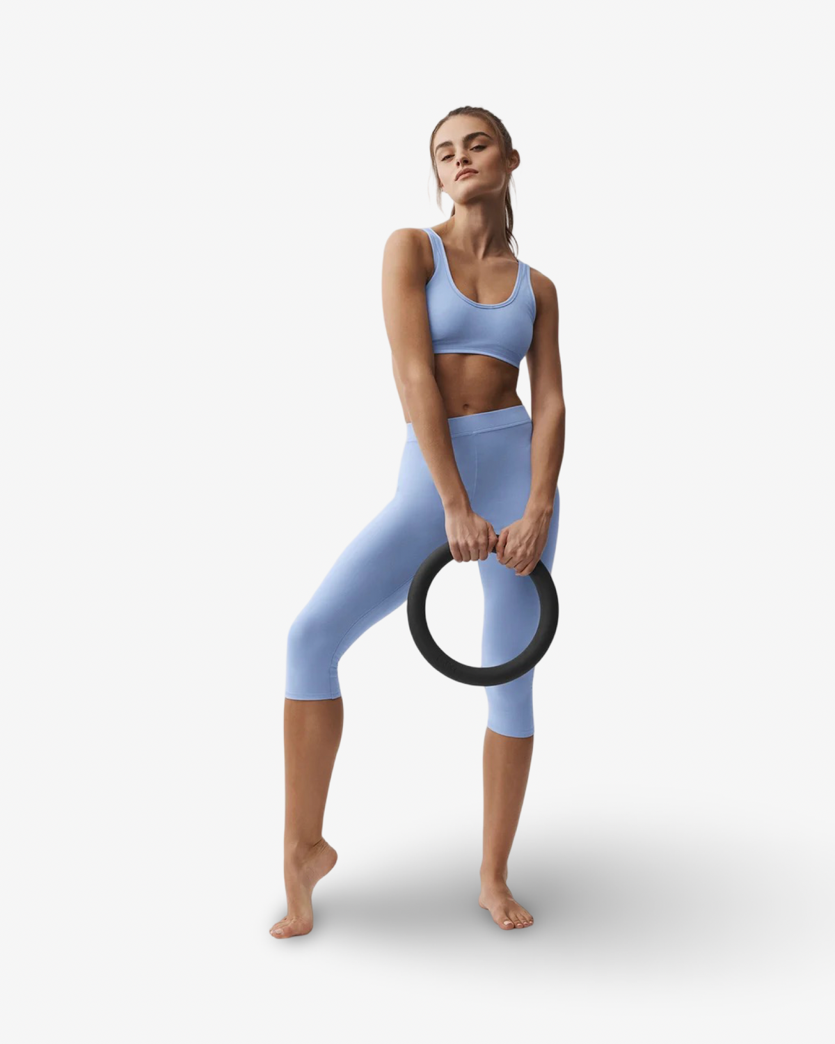 ALO SOFT CENTRE STAGE BRA IN LIGHT PROVENCE BLUE