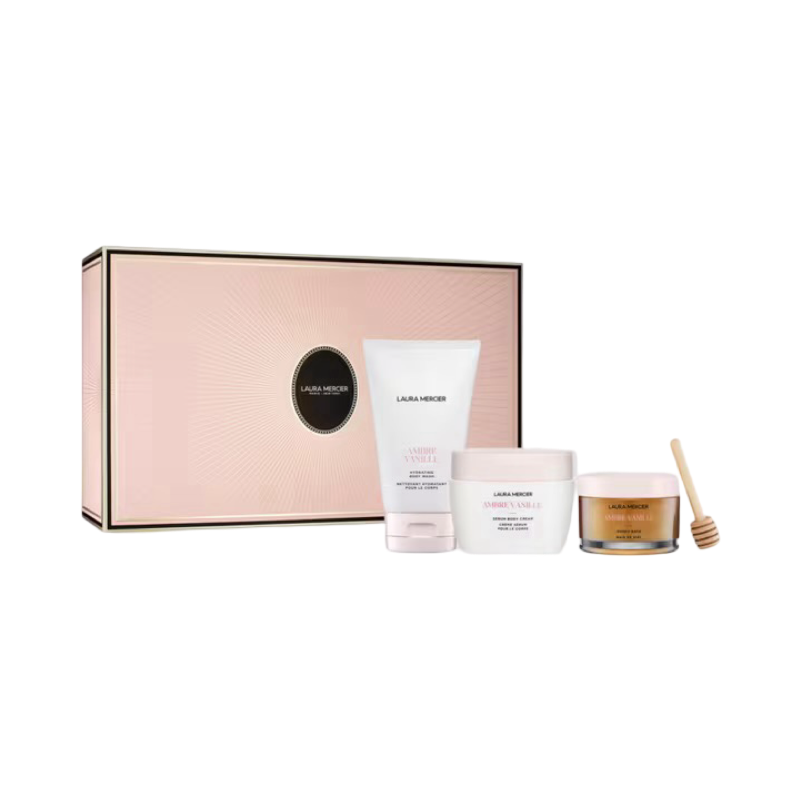 LAURA MERCIER DELICIOUS & DECADENT AMBRE VANILLE COLLECTION BODYCARE GIFT SET
