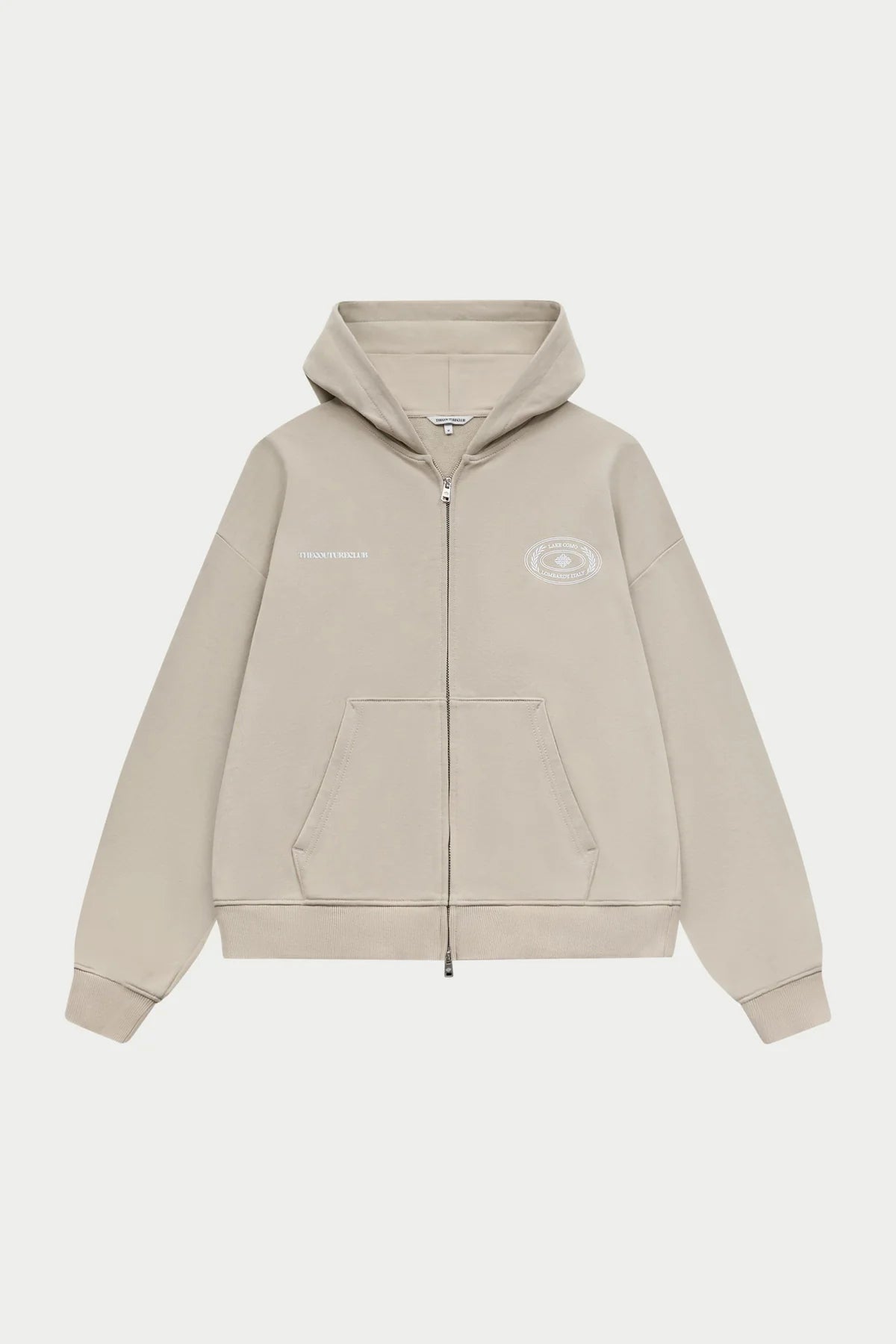 THE COUTURE CLUB LAKE COMO OVAL GRAPHIC HOODIE - MUSHROOM