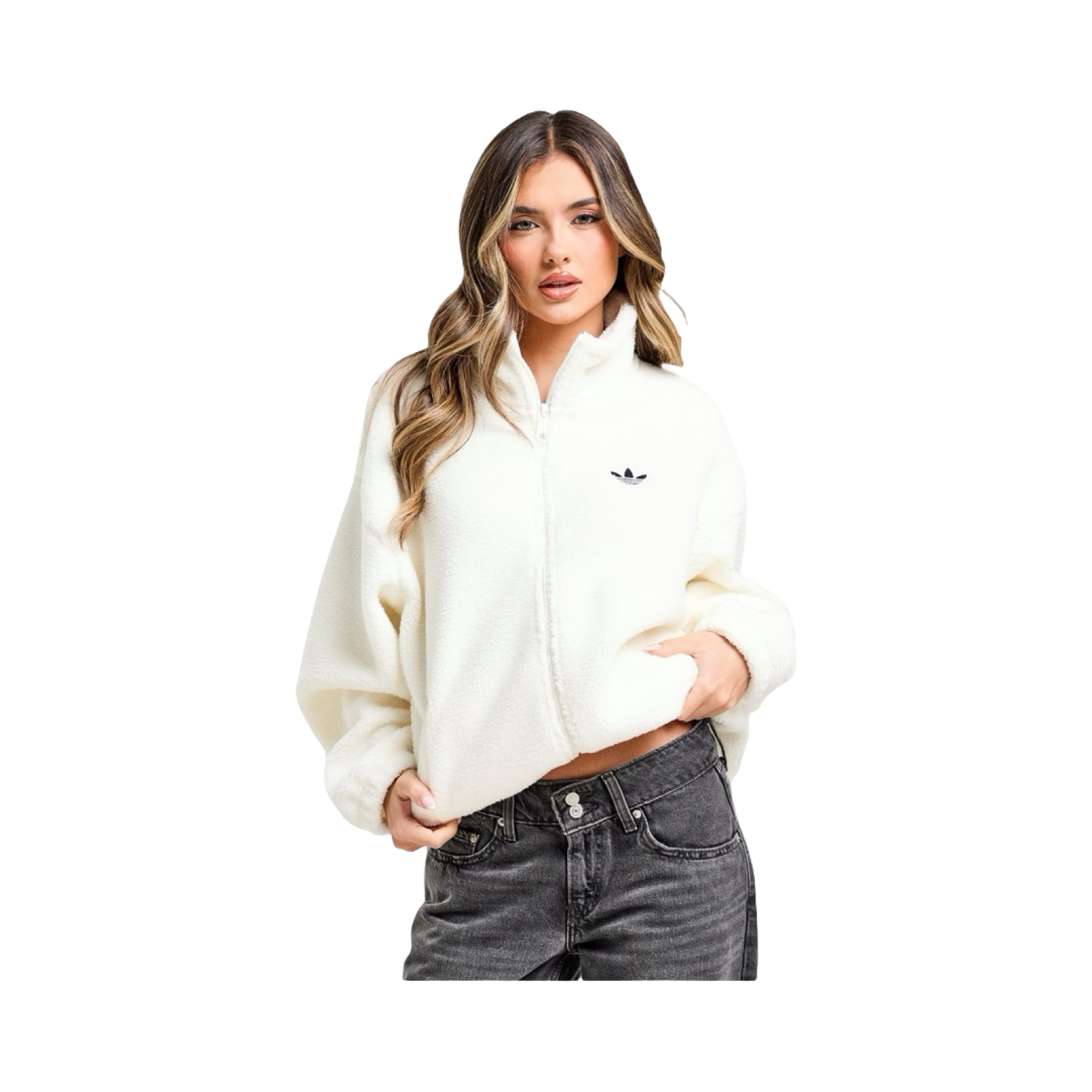 ADIDAS ORIGINALS TEDDY FULL ZIP JACKET