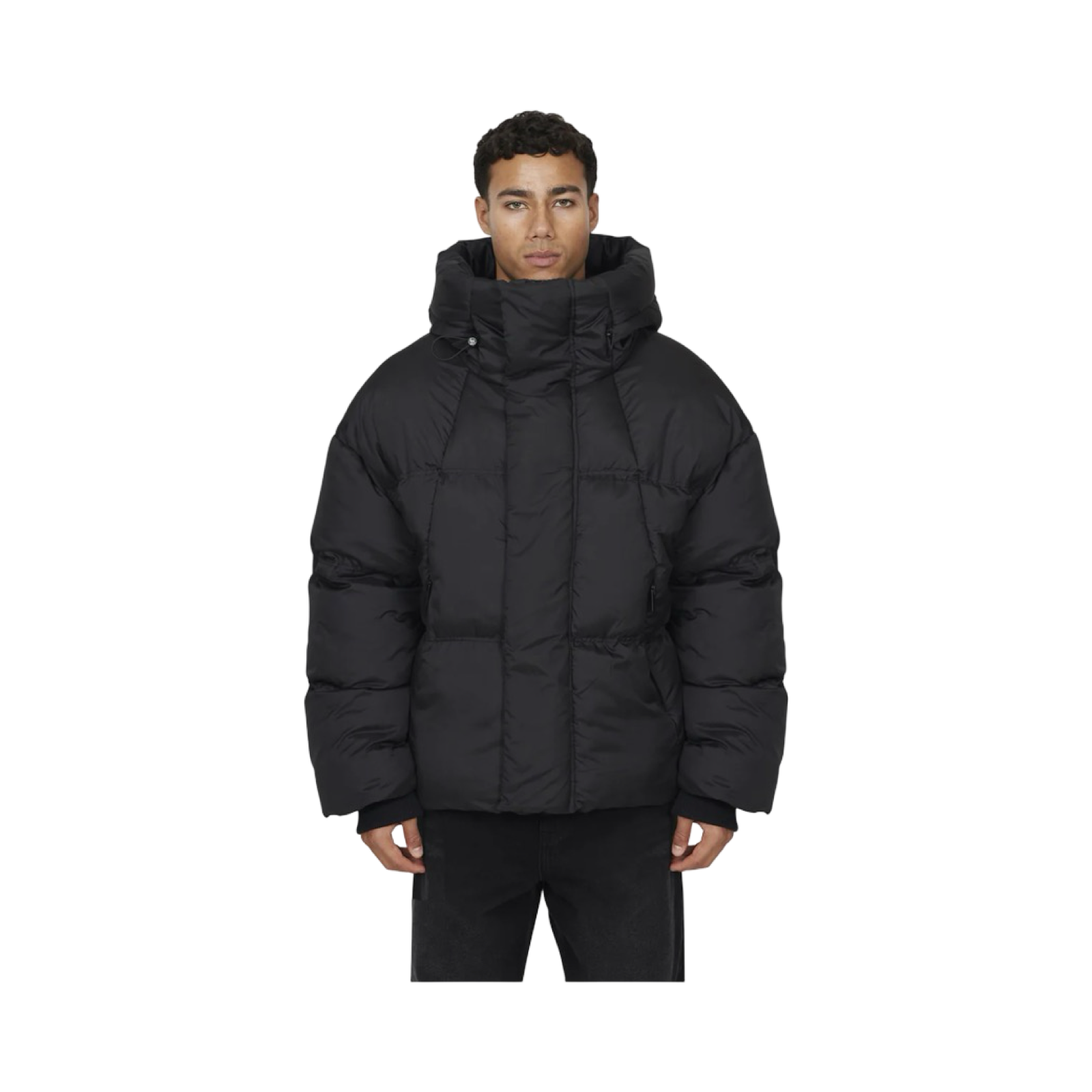 GFN SQUAD RIPSTOP BLACK PUFFER JACKET
