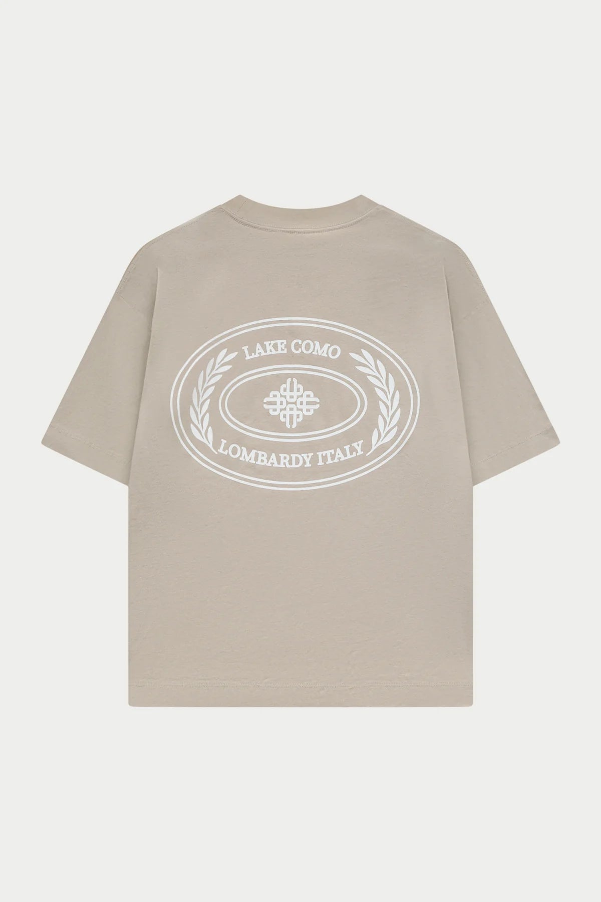 THE COUTURE CLUB LAKE COMO OVAL GRAPHIC T-SHIRT - MUSHROOM