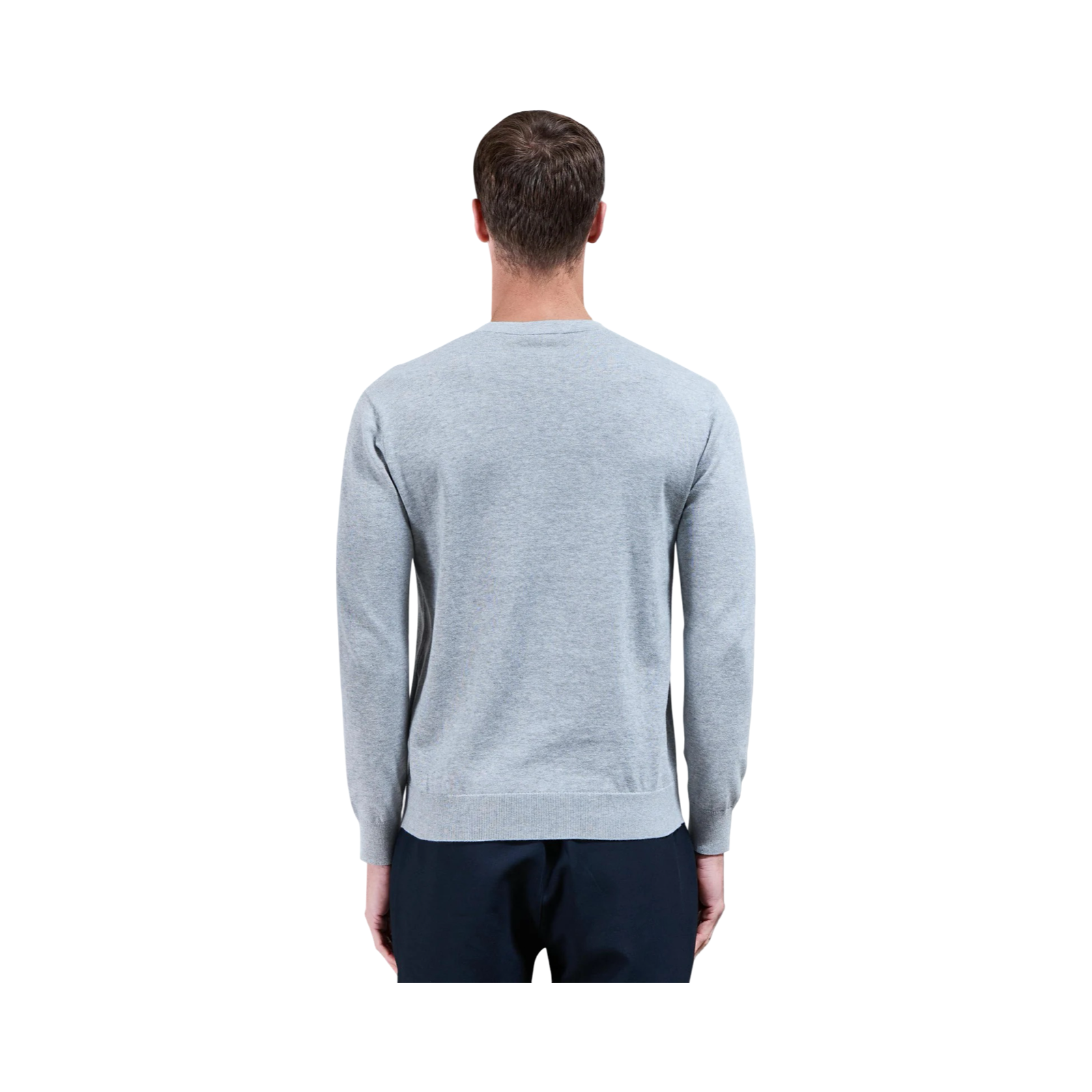 ARNE COTTON KNITTED SWEATSHIRT MARL GREY