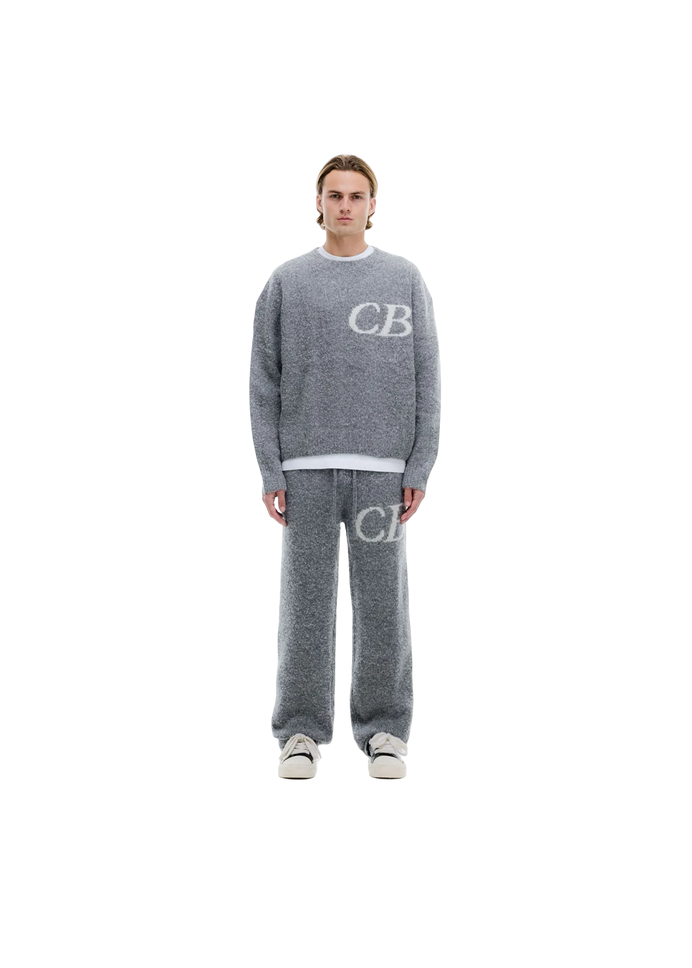 COLE BUXTON CB LOGO KNIT SWEATER