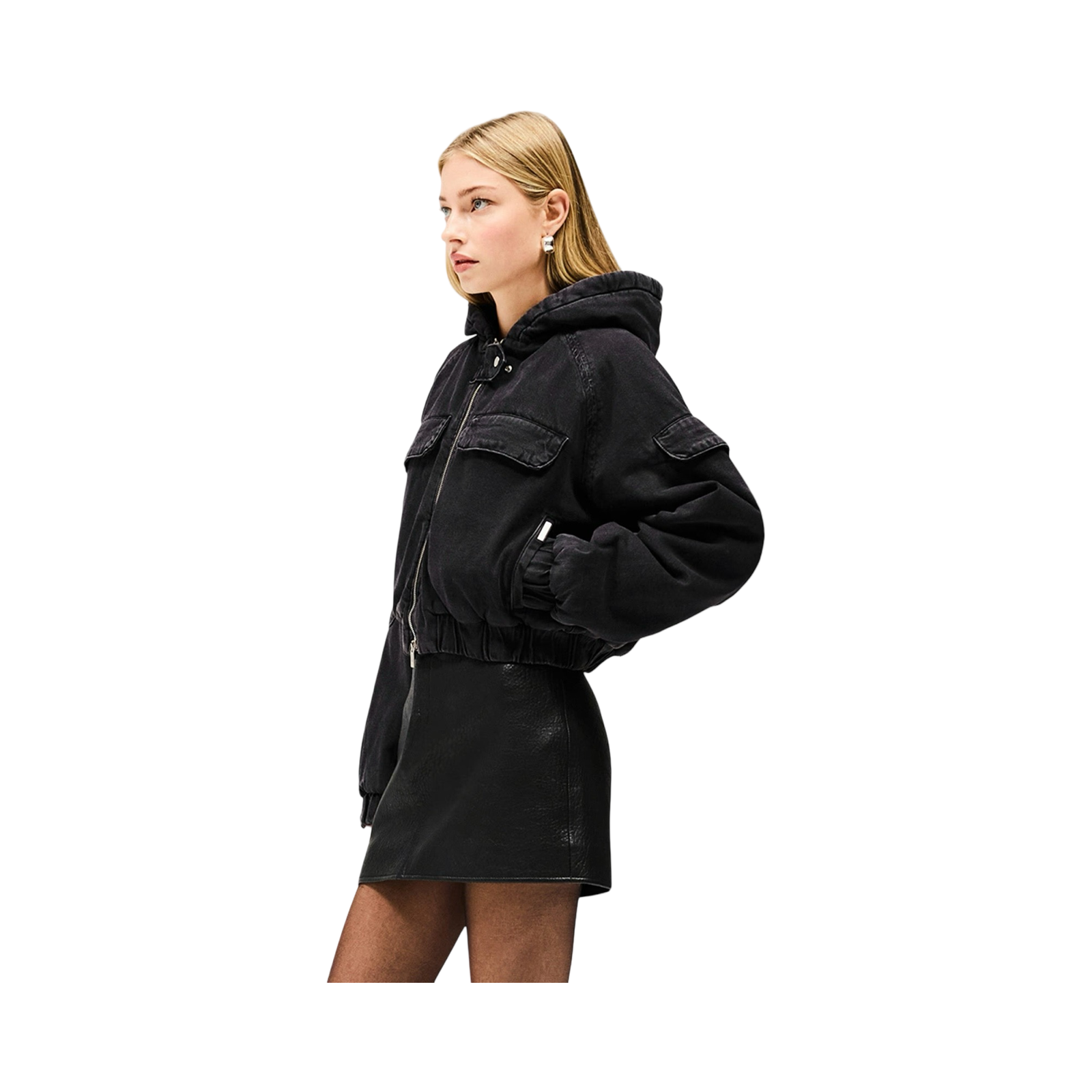 REPRESENT CRASH CROPPED DENIM JACKET