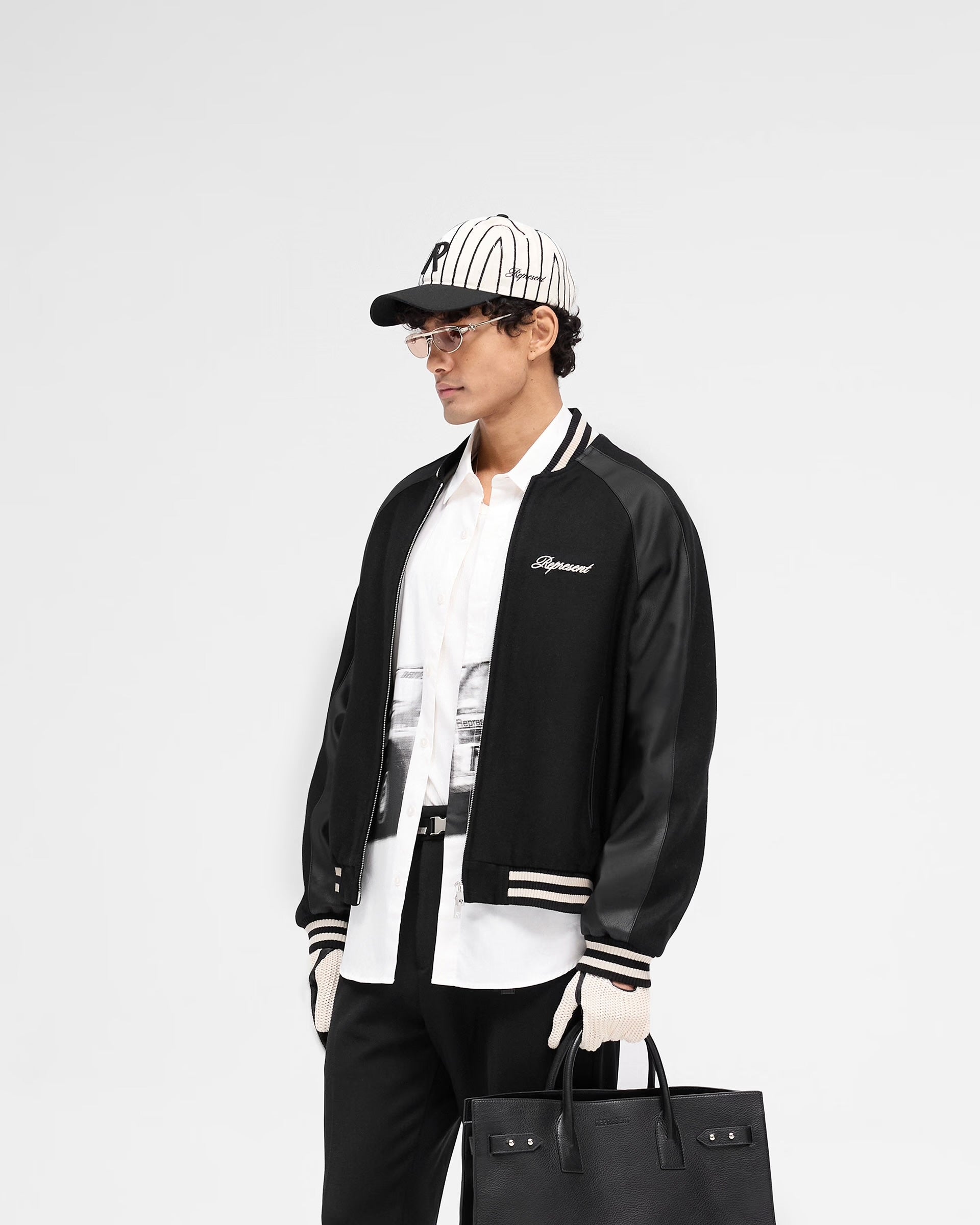 REPRESENT RAGLAN VARSITY JACKET