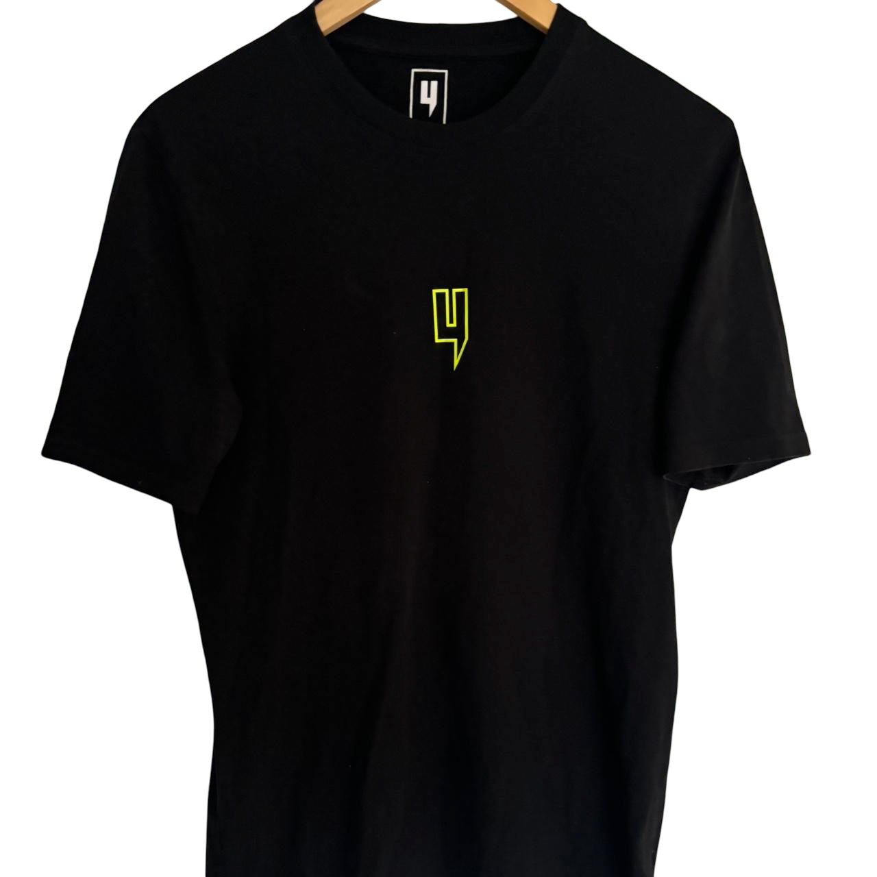 YELIR WORLD BLACK T-SHIRT NEON OUTLINE