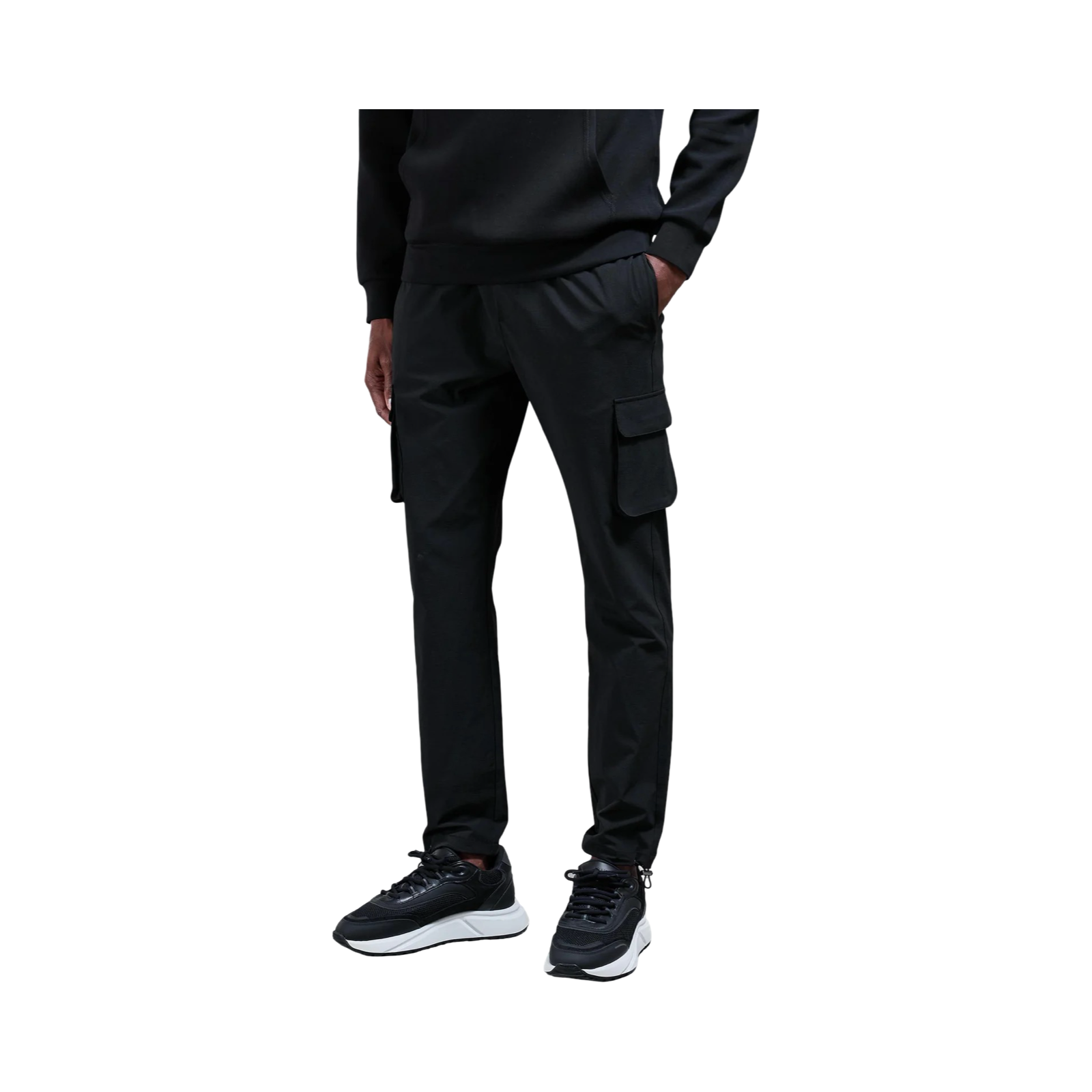 ARNE UTILITY CARGO TROUSER BLACK