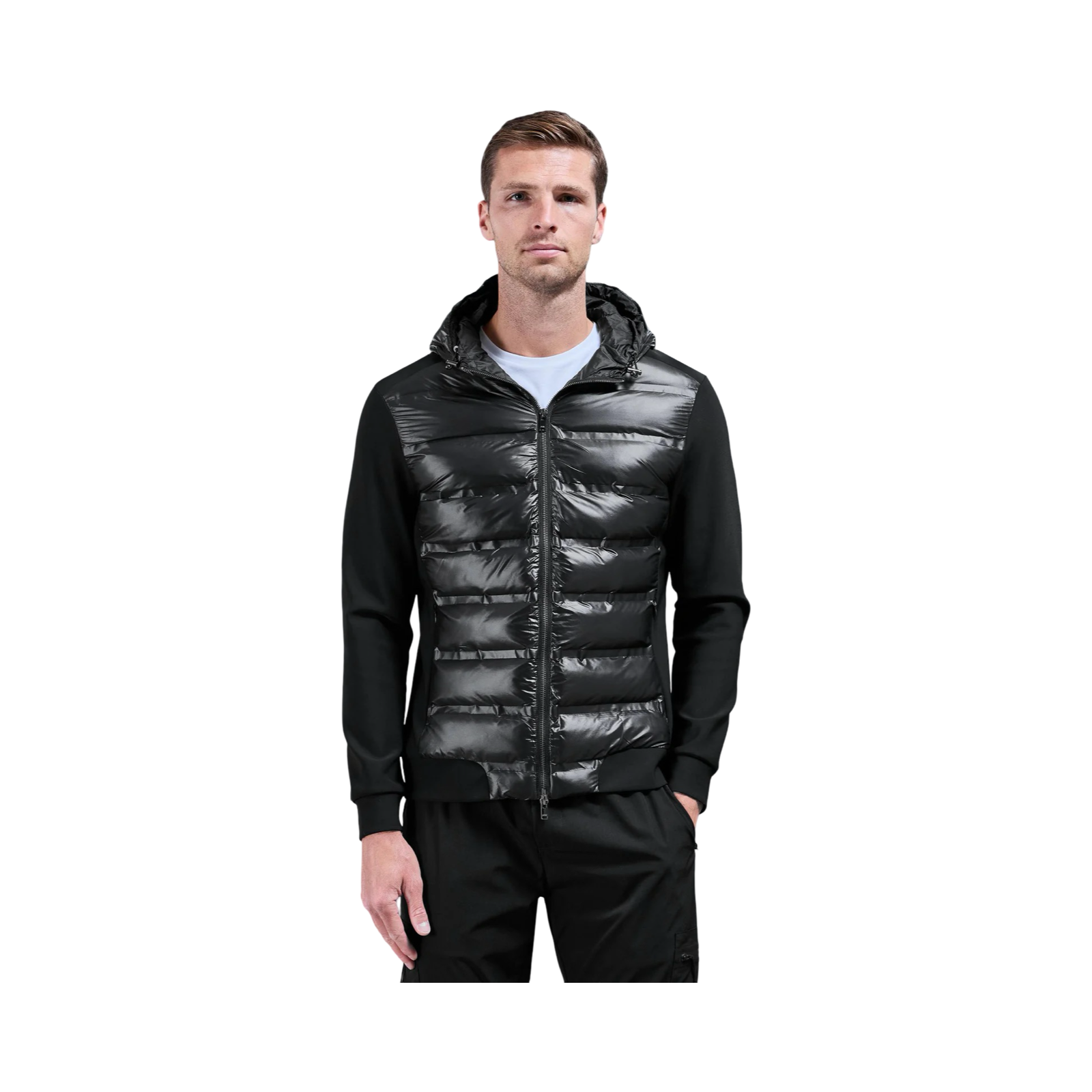 ARNE HYBRID PUFFER JACKET BLACK