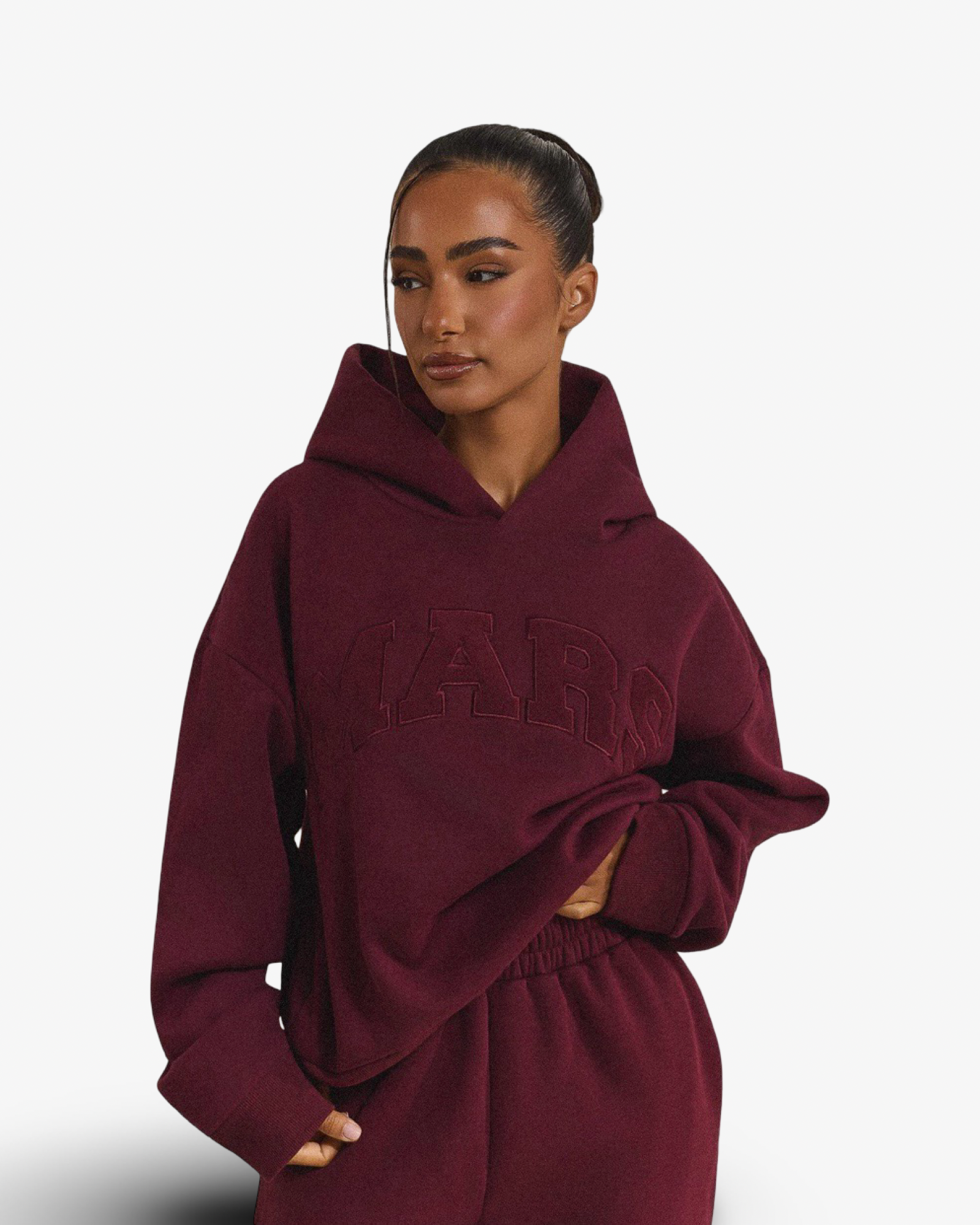 MARS THE LABEL VARSITY HOODIE - WINE