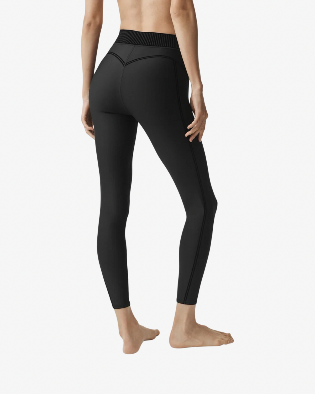 ALO AIRLIFT HIGH WAIST LEGGINGS & BRA SET IN BLACK