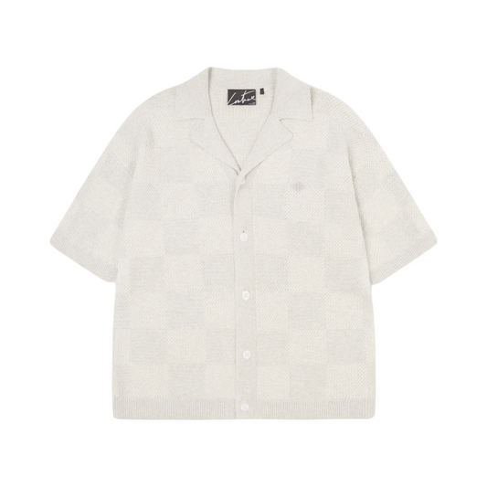 THE COUTURE CLUB KNITTED CHECKERBOARD SHIRT