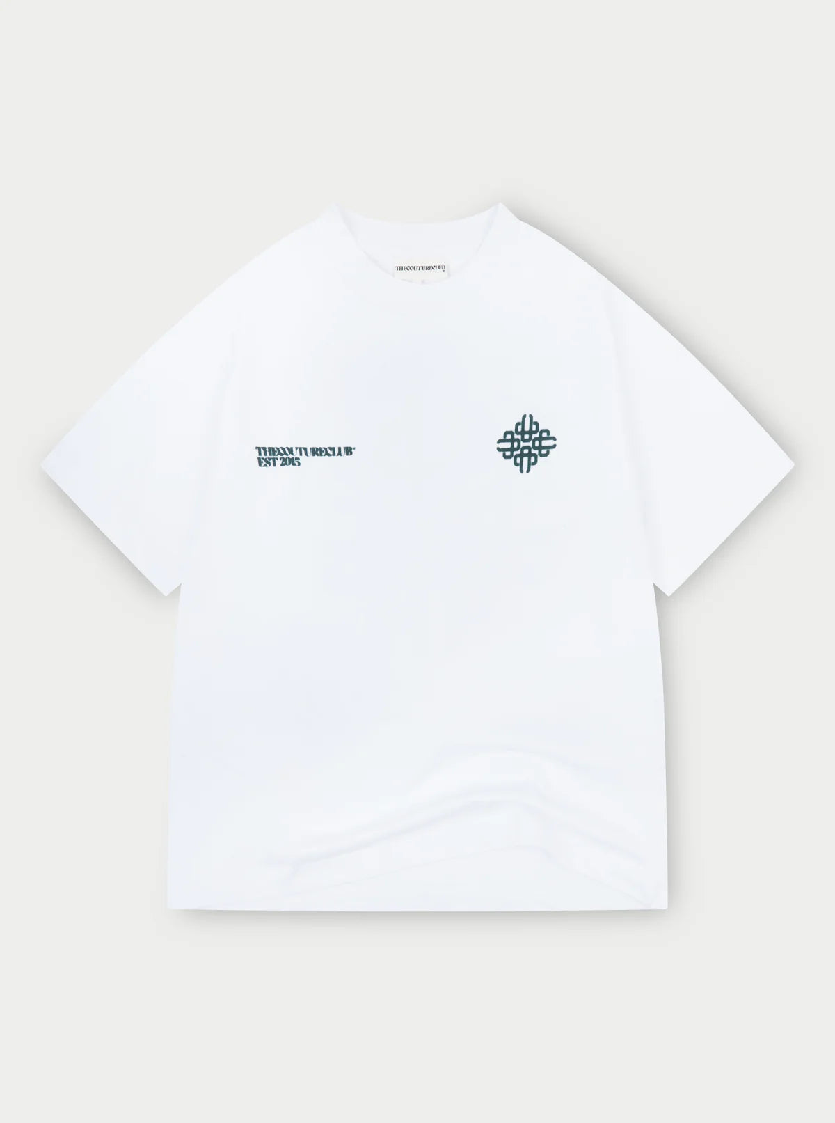 THE COUTURE CLUB BLURRED GRAPHIC EMBLEM T-SHIRT - GREEN