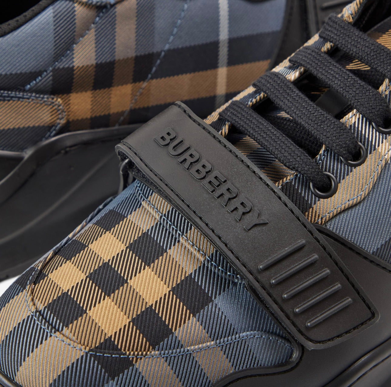 BURBERRY REGIS CHECK COTTON TRAINER