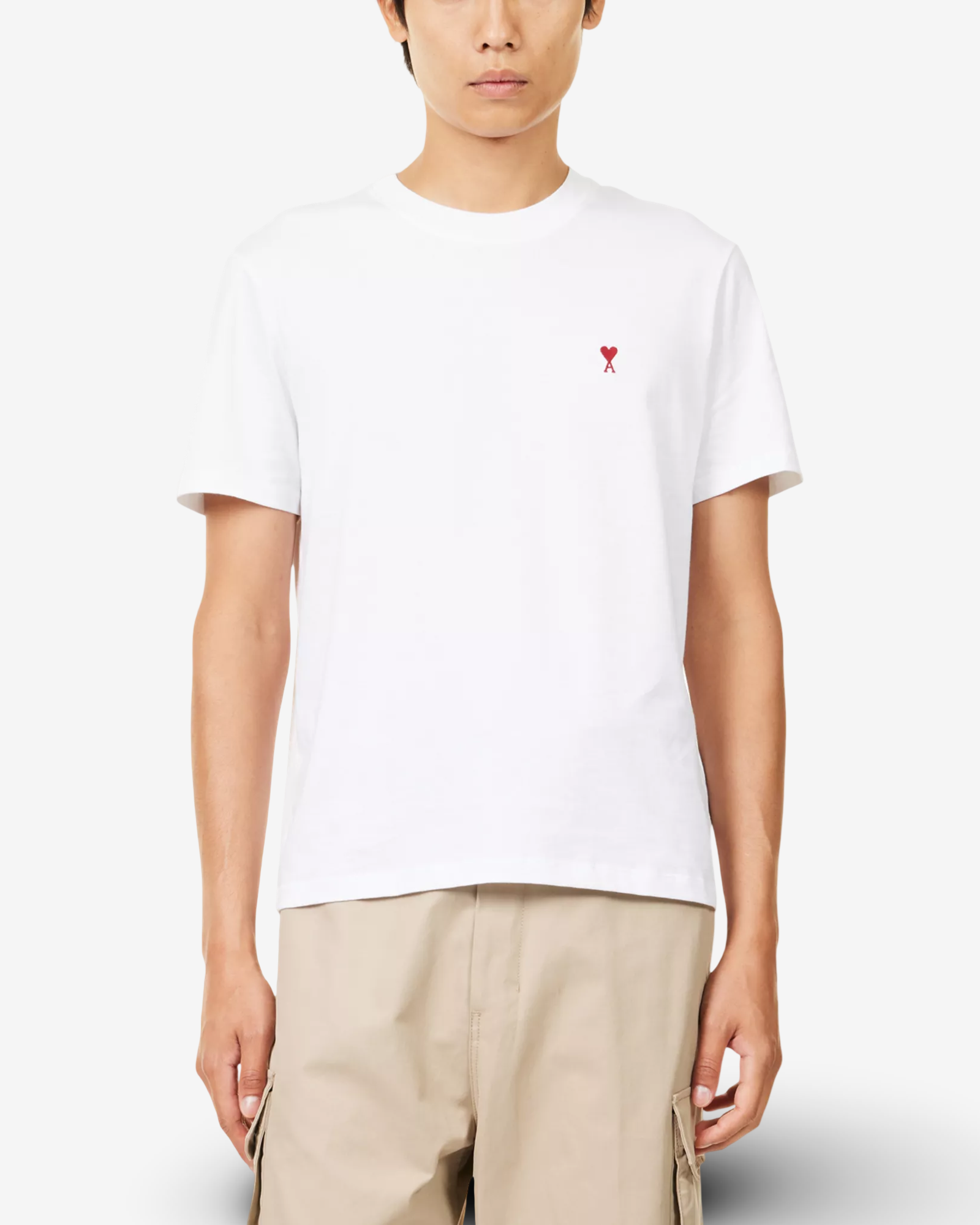 AMI PARIS LOGO LE COUEUR T-SHIRT WHITE
