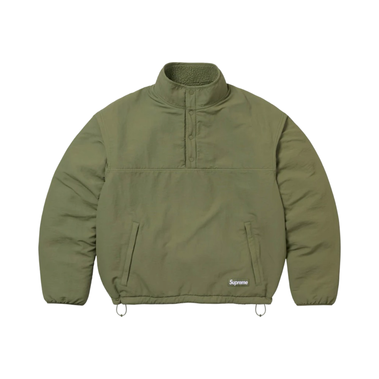 SUPREME POLARTEC® SHEARLING REVERSIBLE PULLOVER - OLIVE