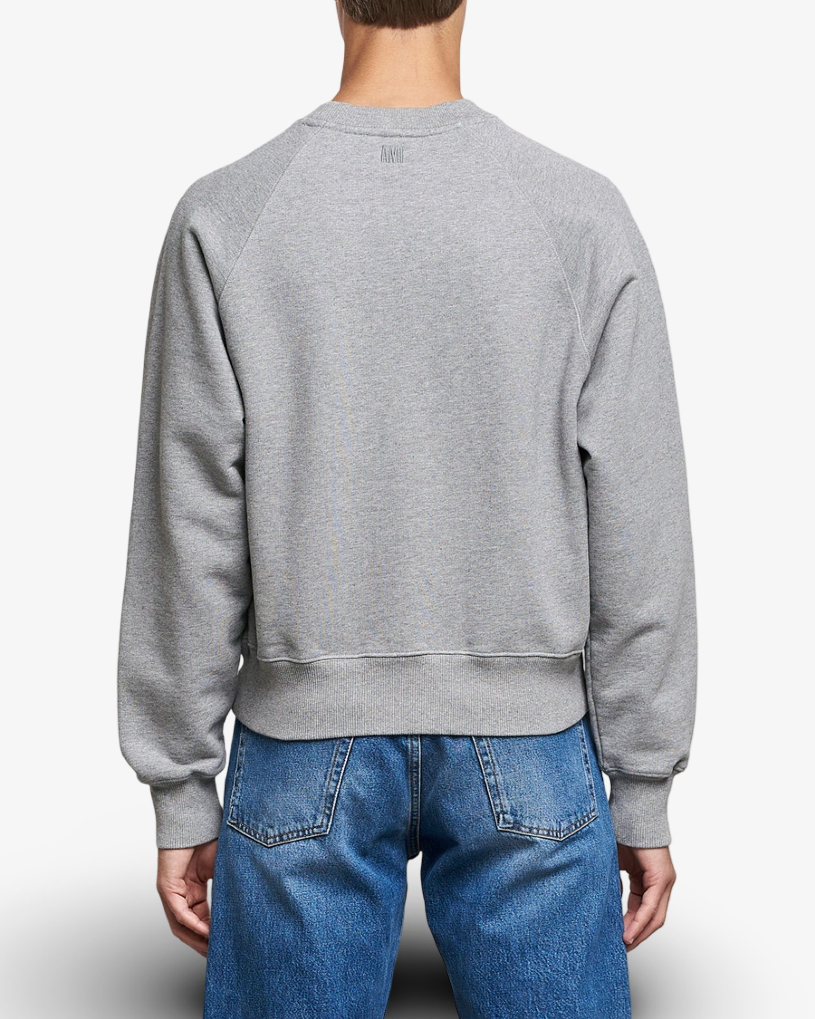 AMI PARIS COLLEGE SWEATSHIRT - HEATHER GREY